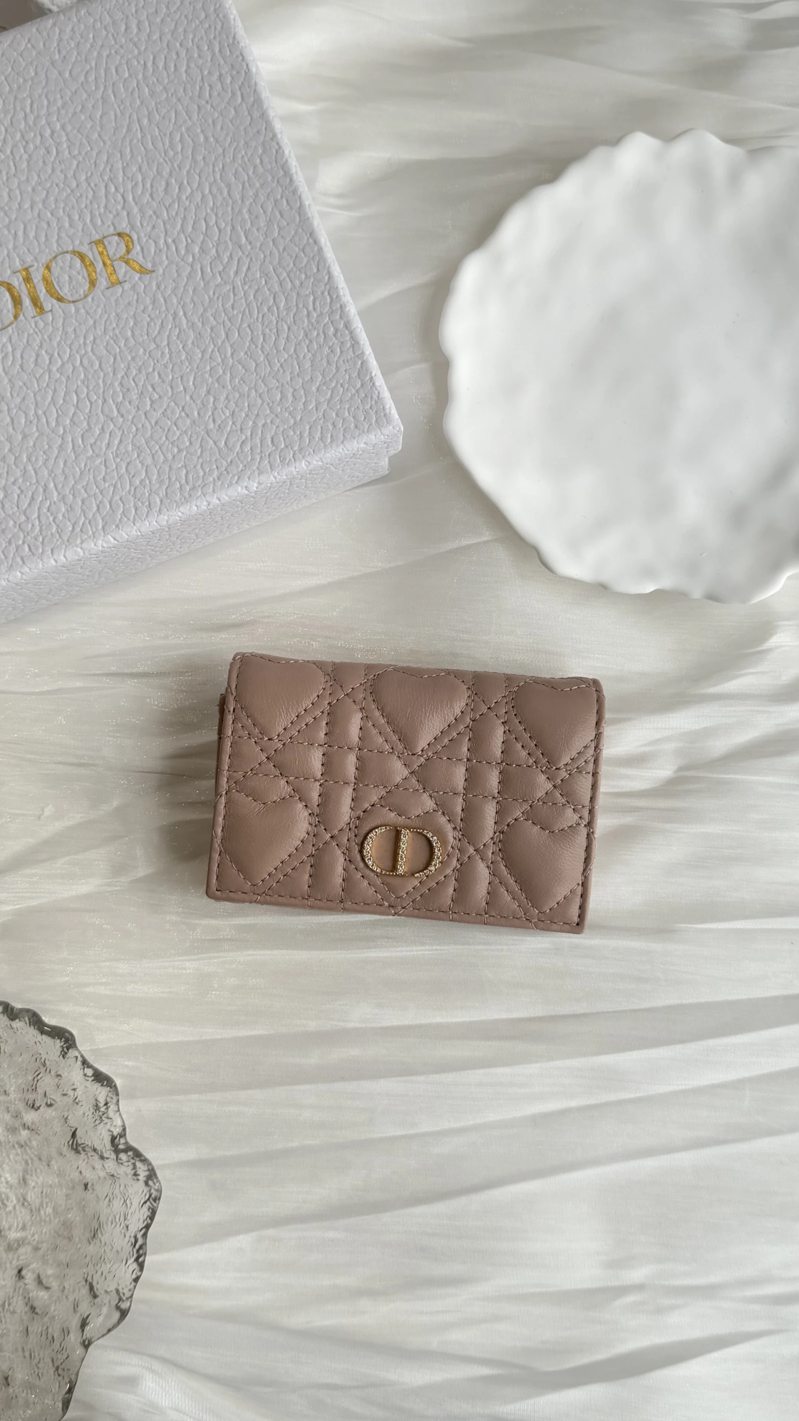 Dior 粉色卡包短夾