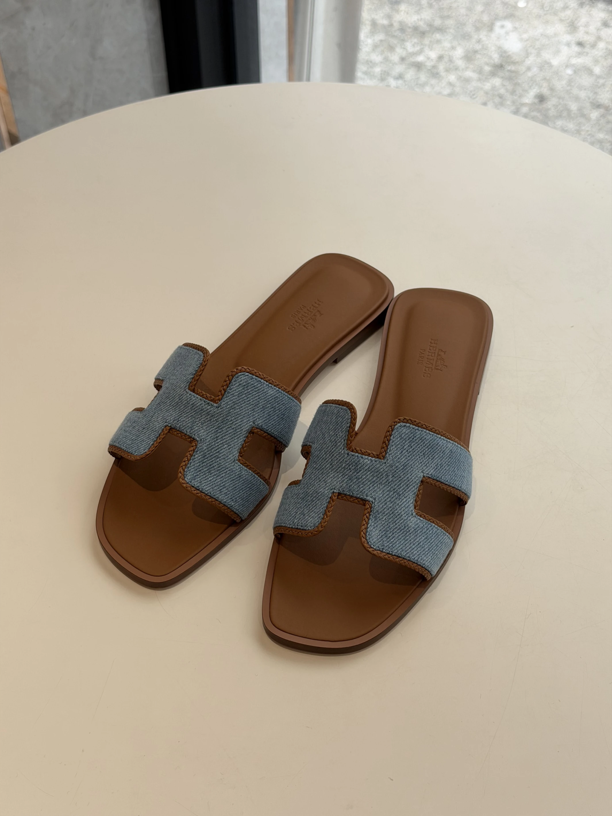 Hermes 牛仔H拖鞋
