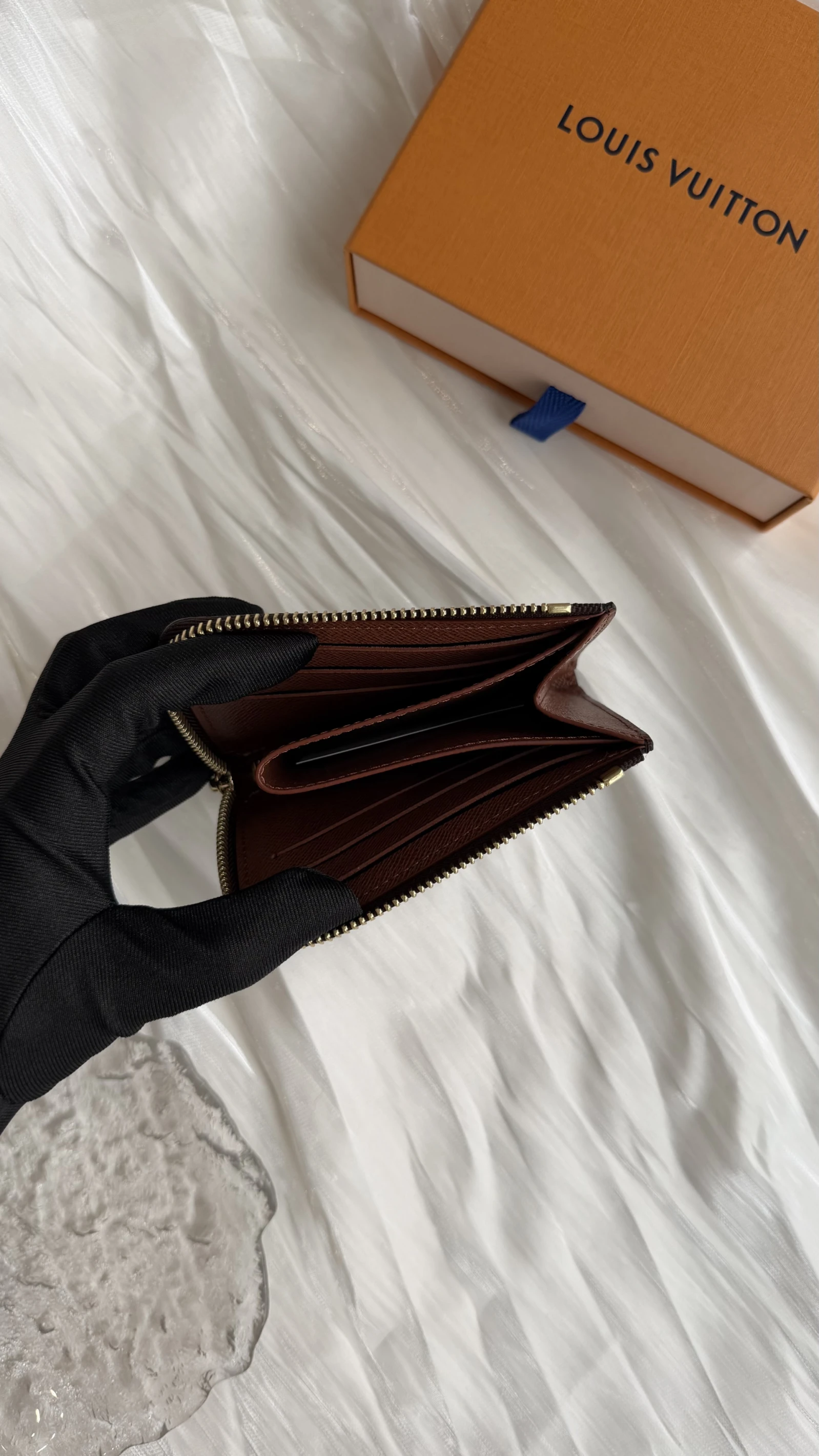 LV L型老花零錢包