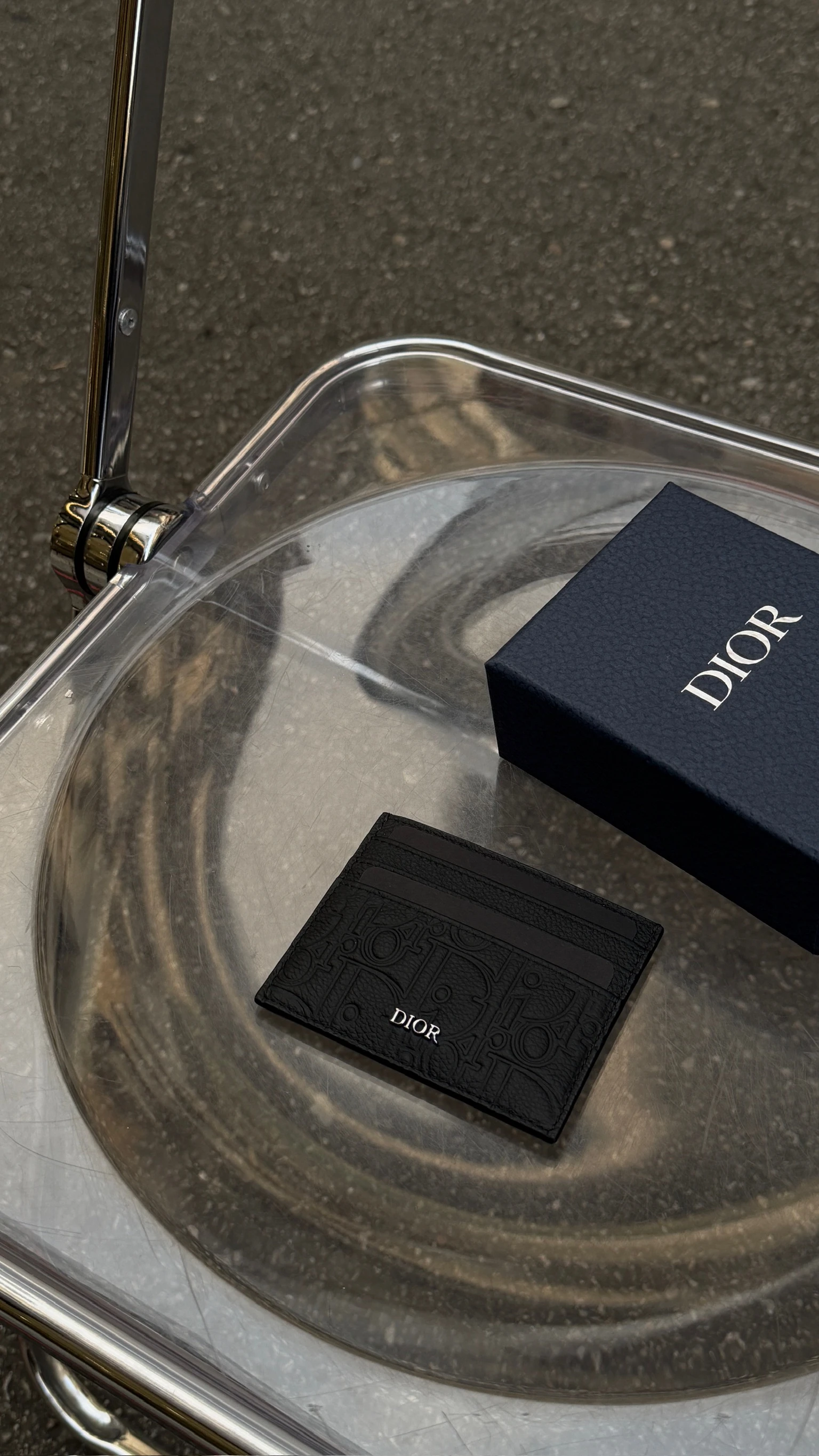 Dior 黑壓紋卡夾
