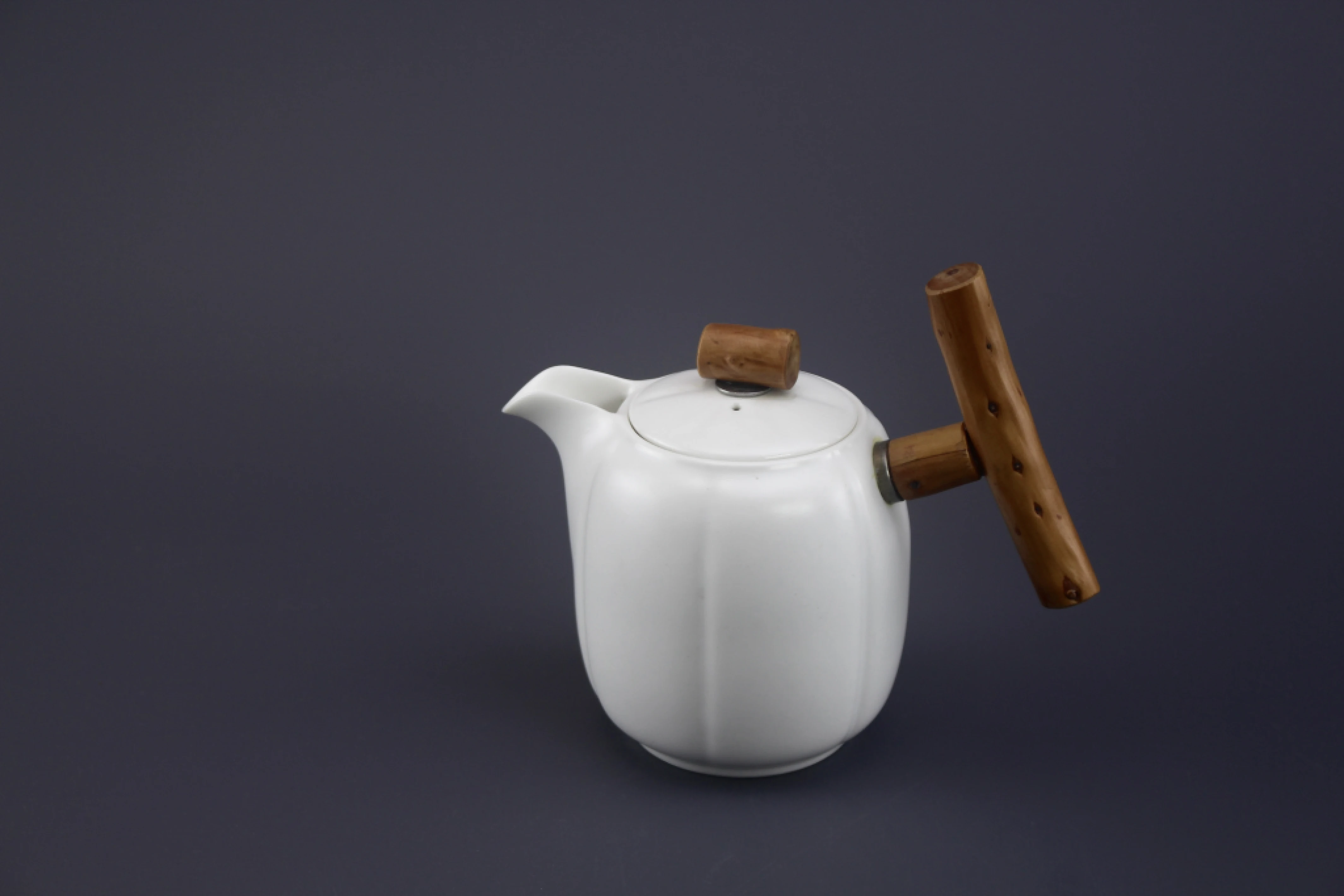 靛白南瓜柚木老樹根茶壺(220cc)