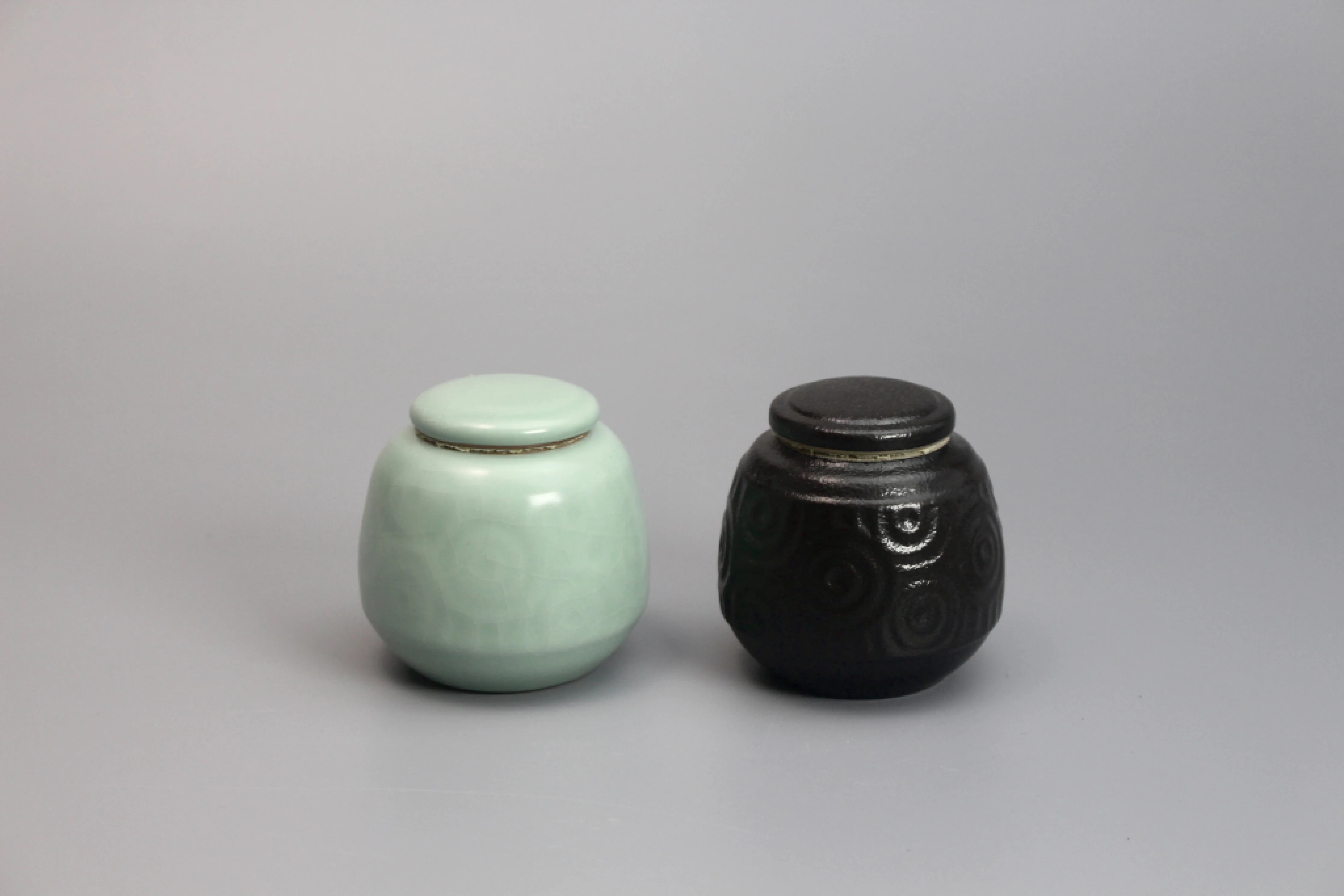 古紋1兩小茶罐(黑/汝青)