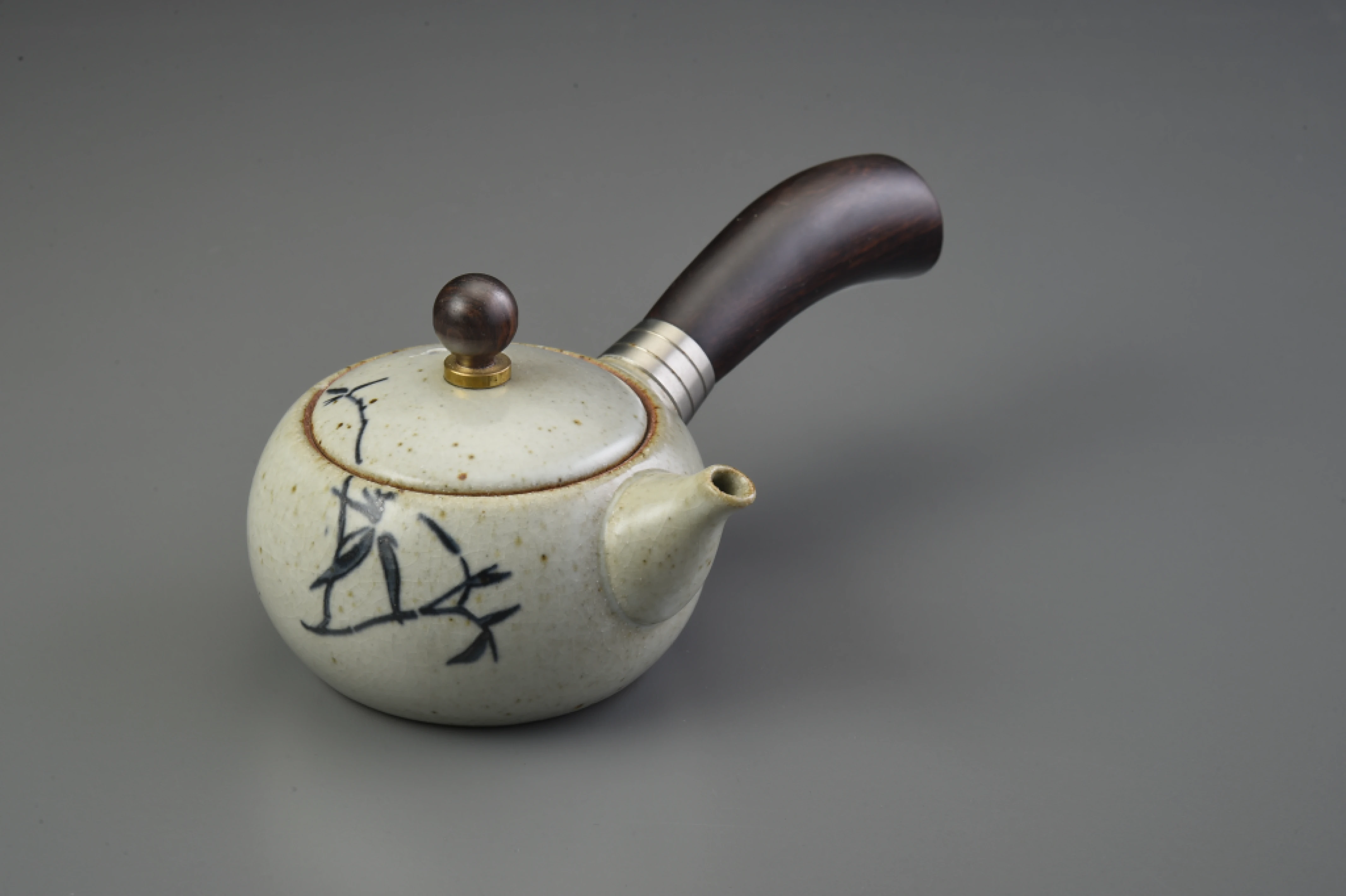 汝窯手繪青花木柄測壺/竹子(220cc) 丞漢茶具｜茶具｜茶具批發