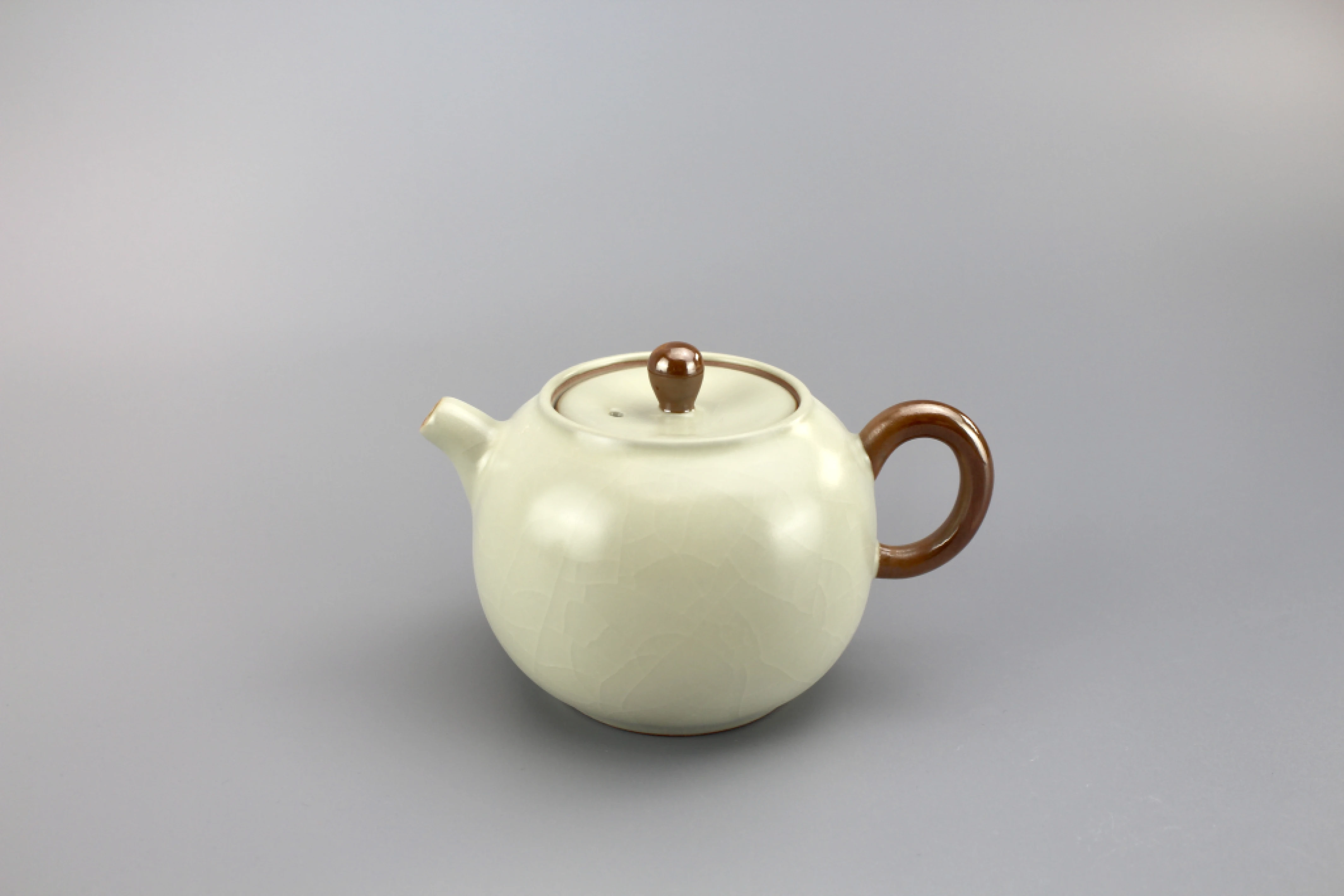 汝窯米黃圓茗壺(220cc)