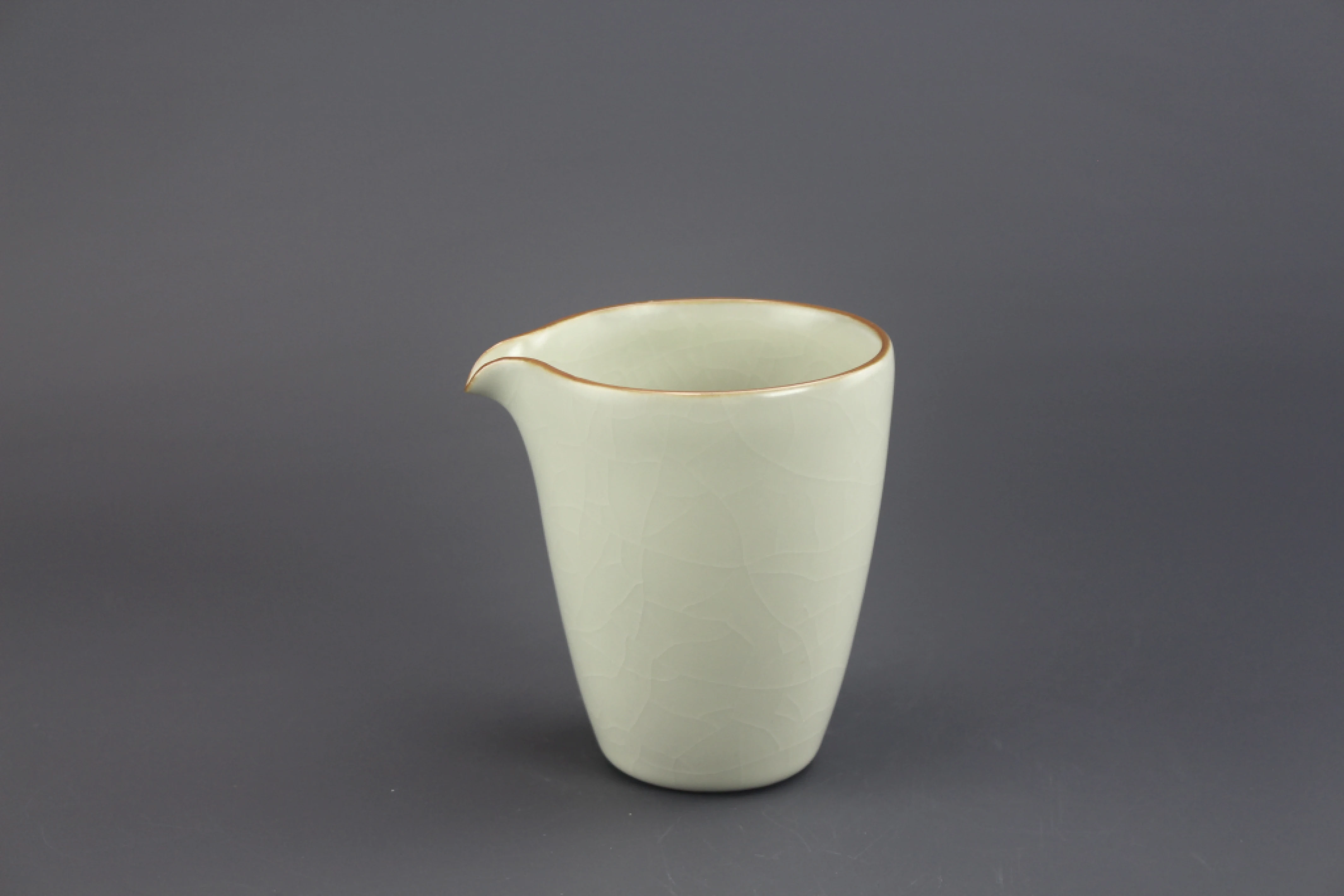 汝窯米黃無把茶海(200cc)