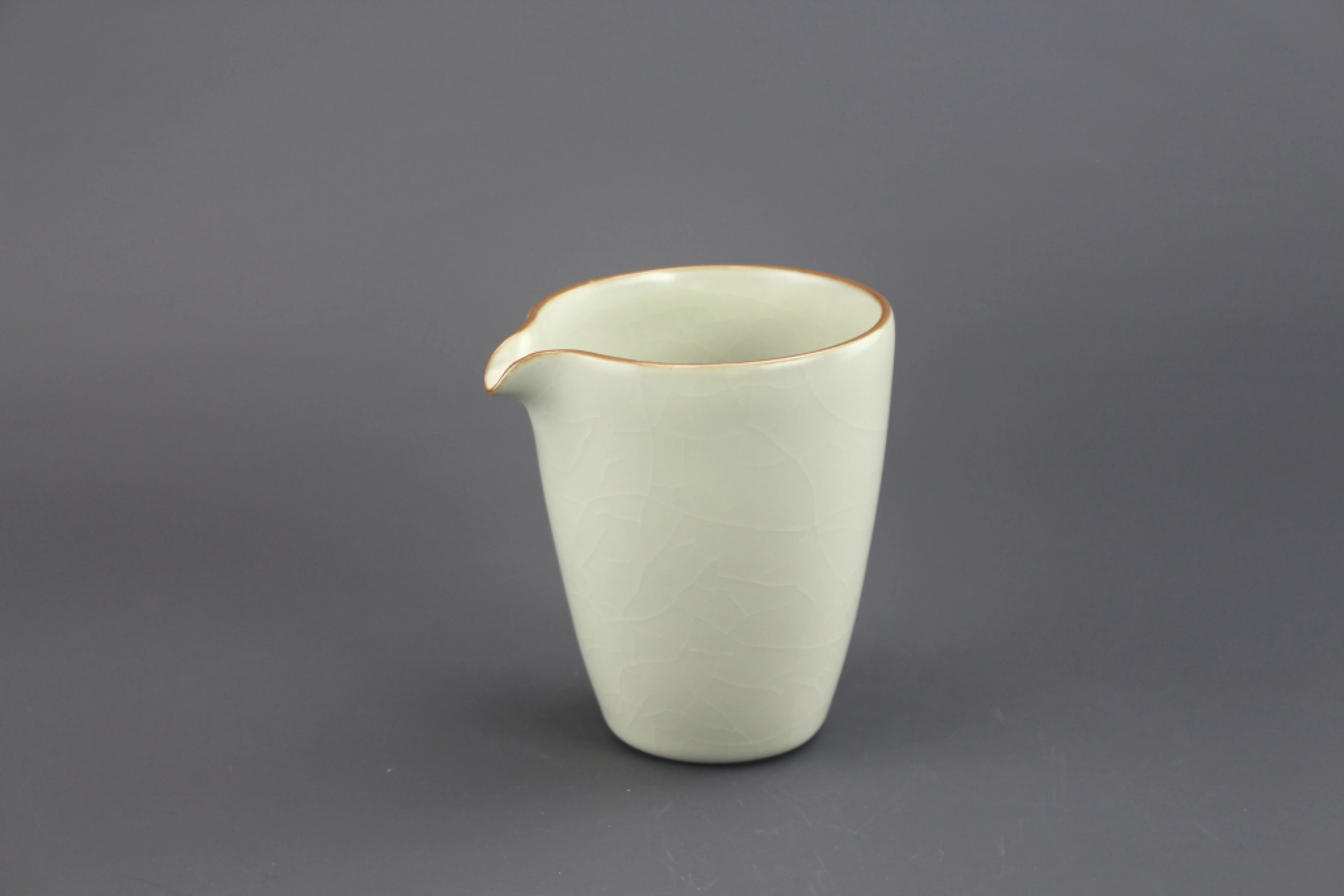 汝窯米黃無把茶海(200cc)