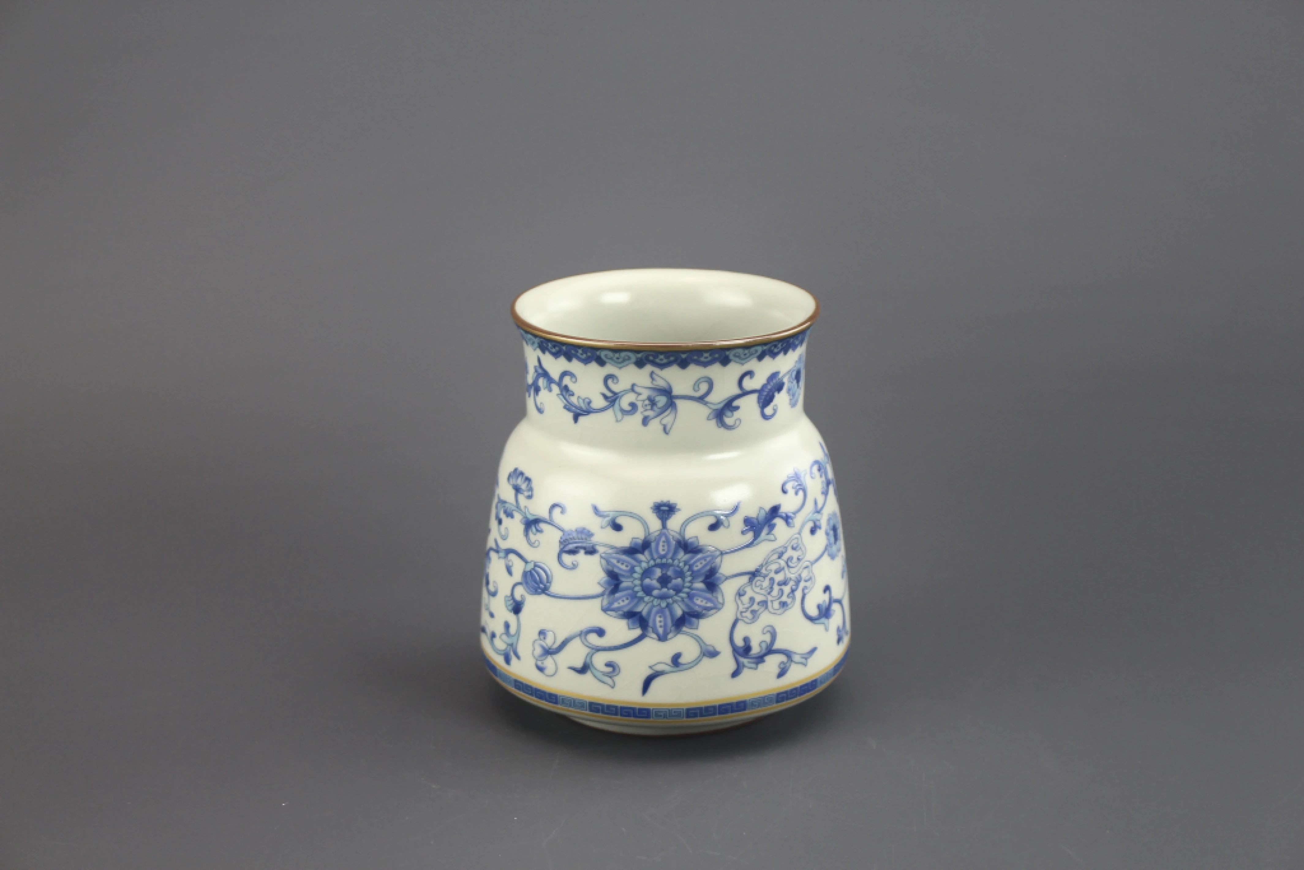 汝窯米黃青花茶道器杯(300cc)