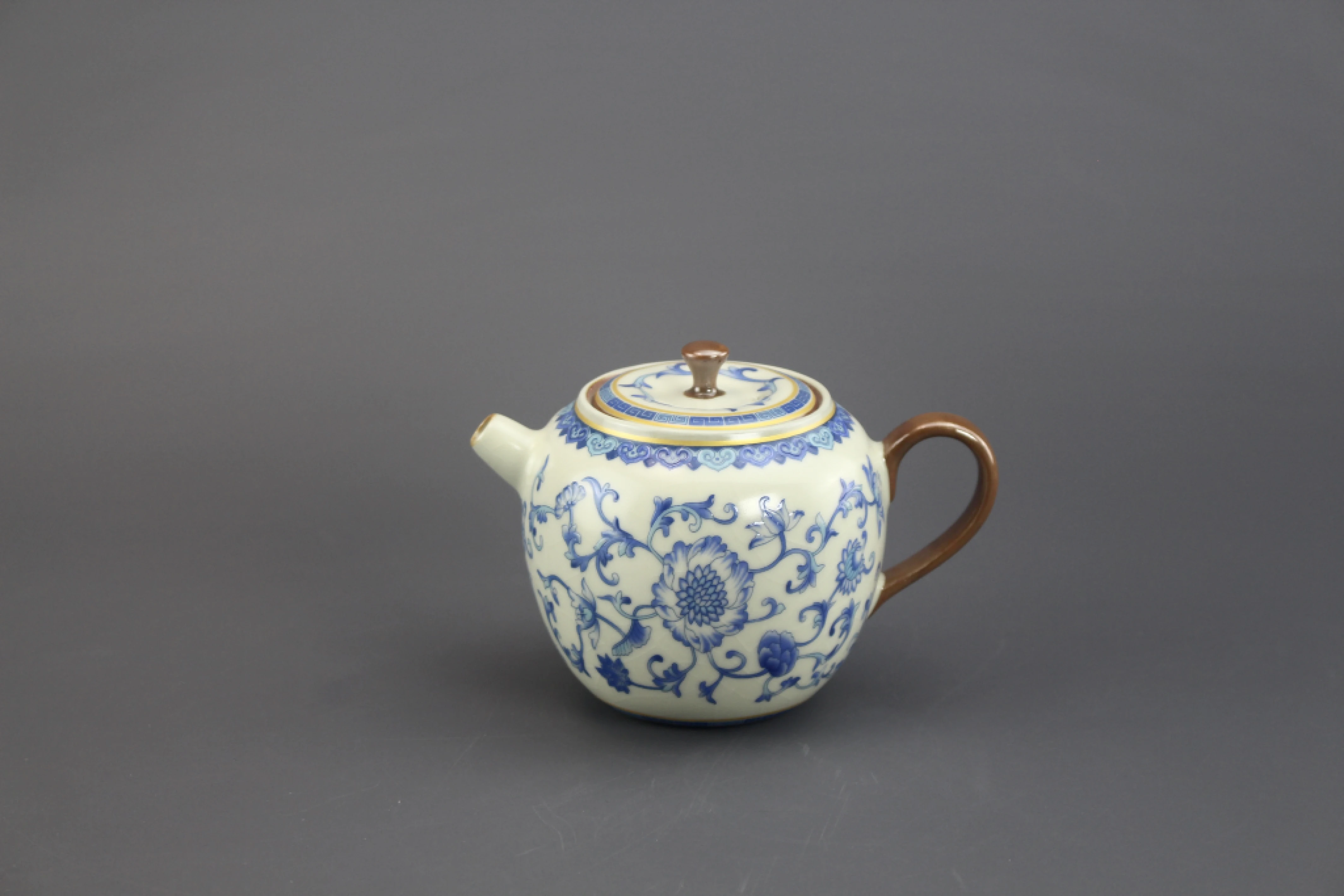汝窯米黃青花悅豐壺(200cc)