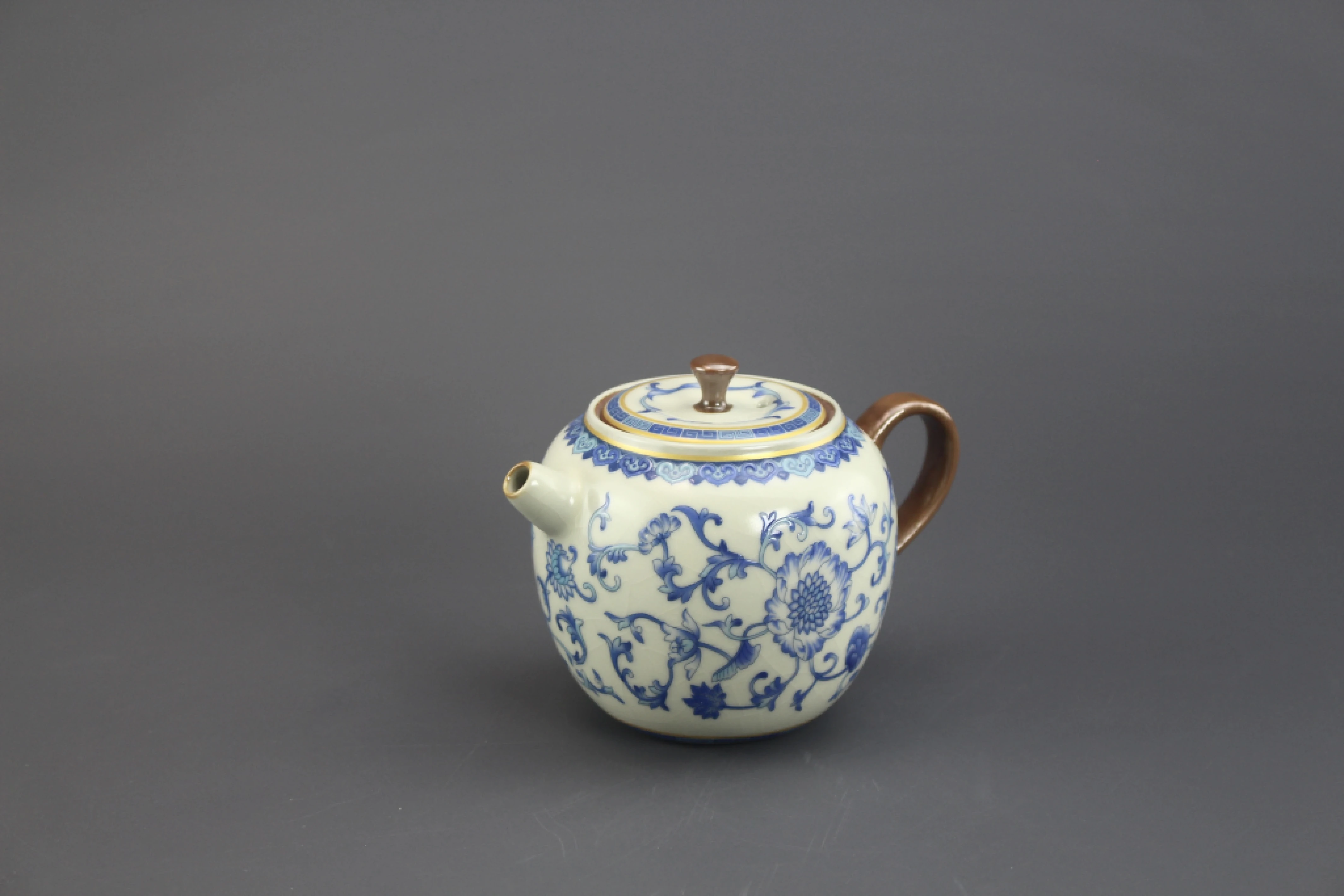 汝窯米黃青花悅豐壺(200cc)