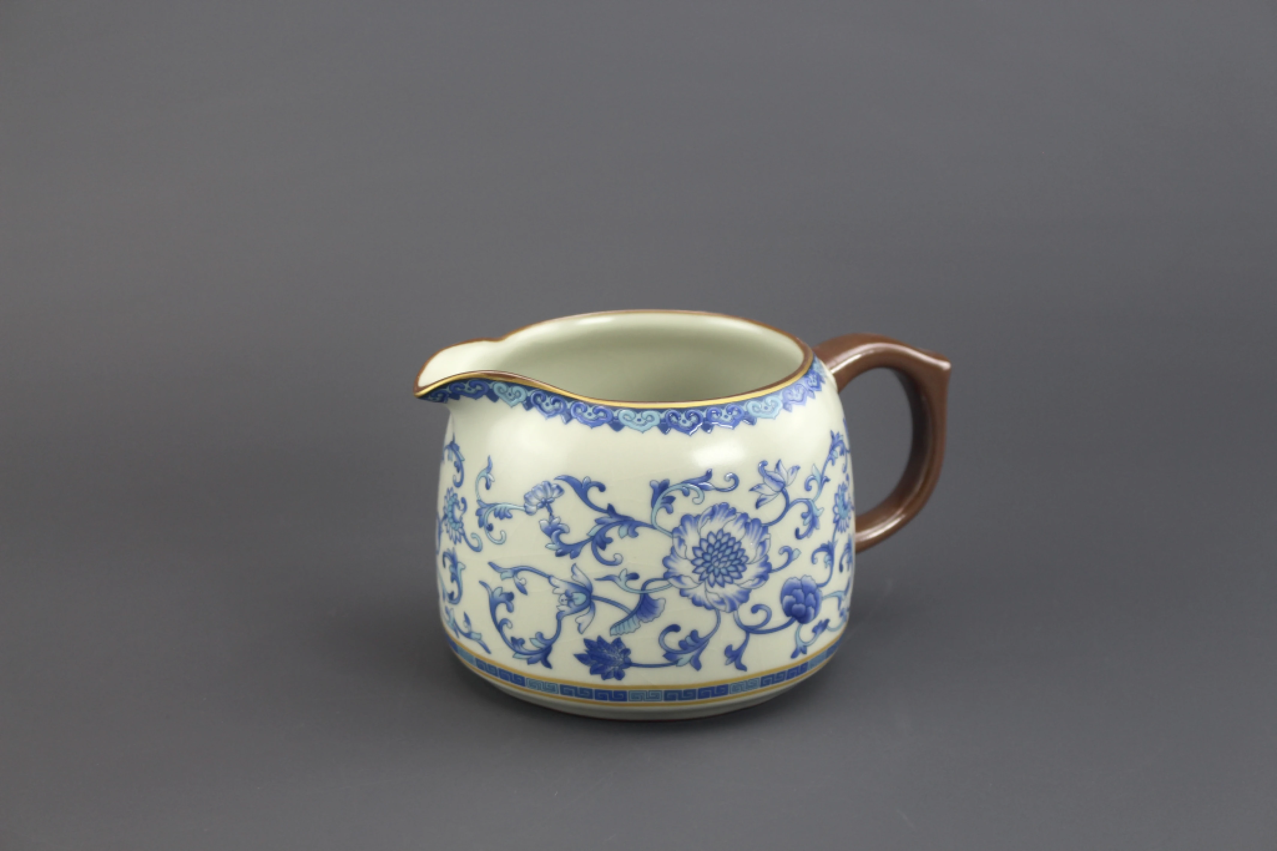 汝窯米黃青花井藍茶海(300cc)
