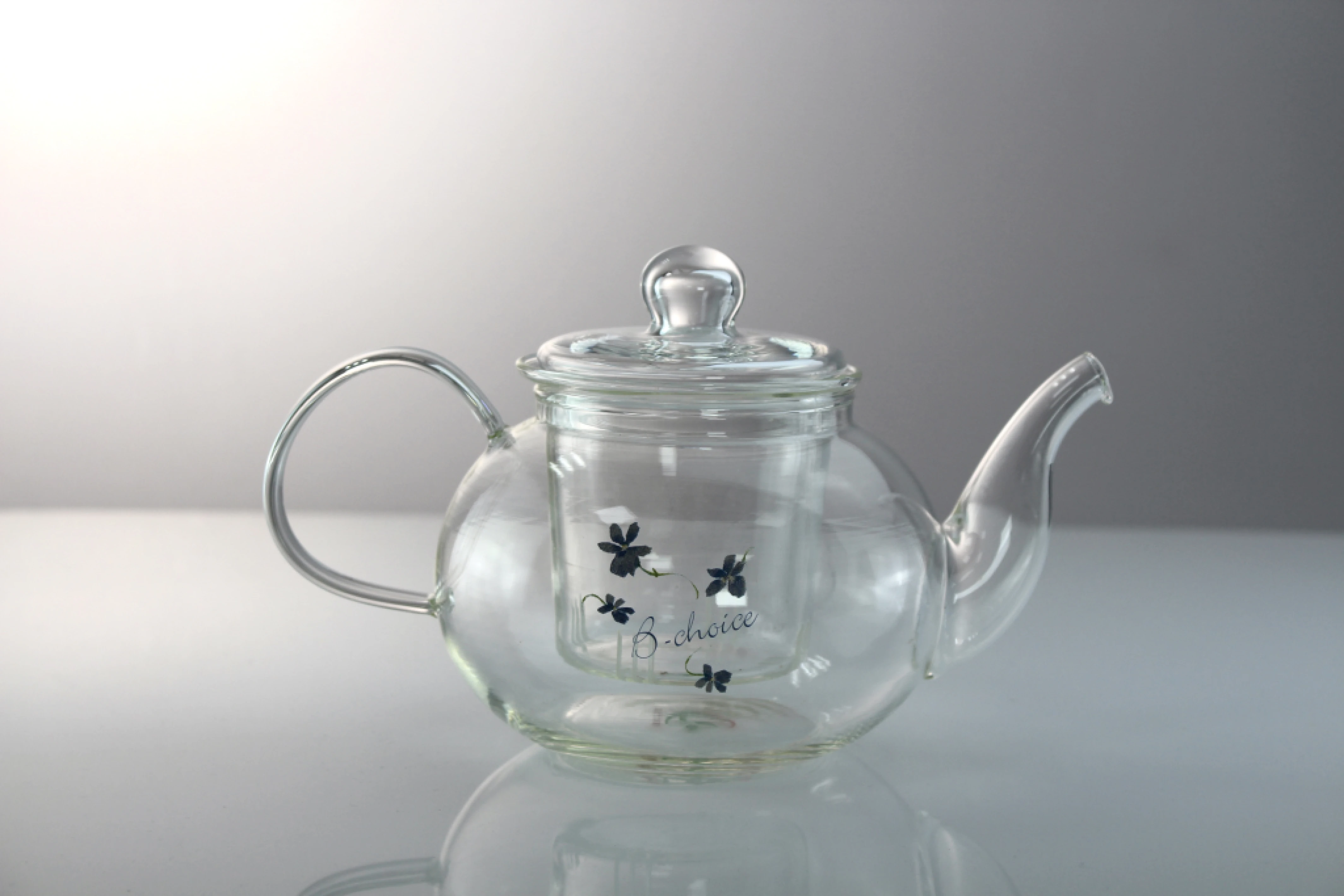 GL750耐熱玻璃花茶壺(750cc)