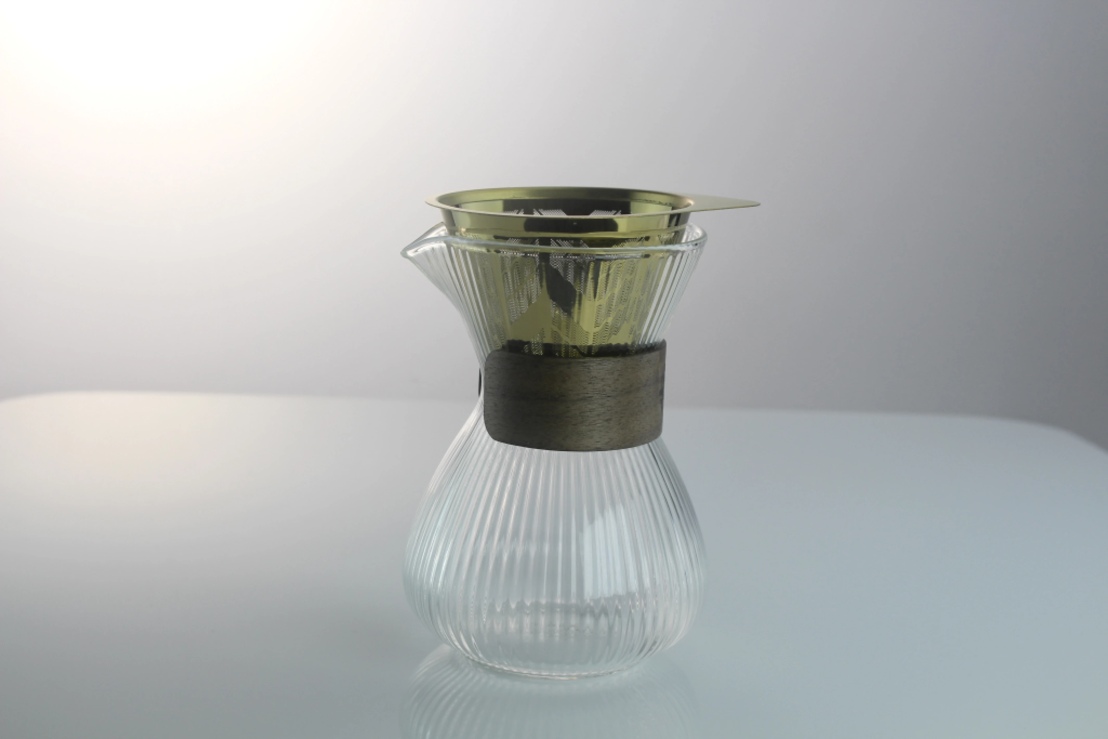 GL手沖條紋咖啡壺/附金濾網(400cc)