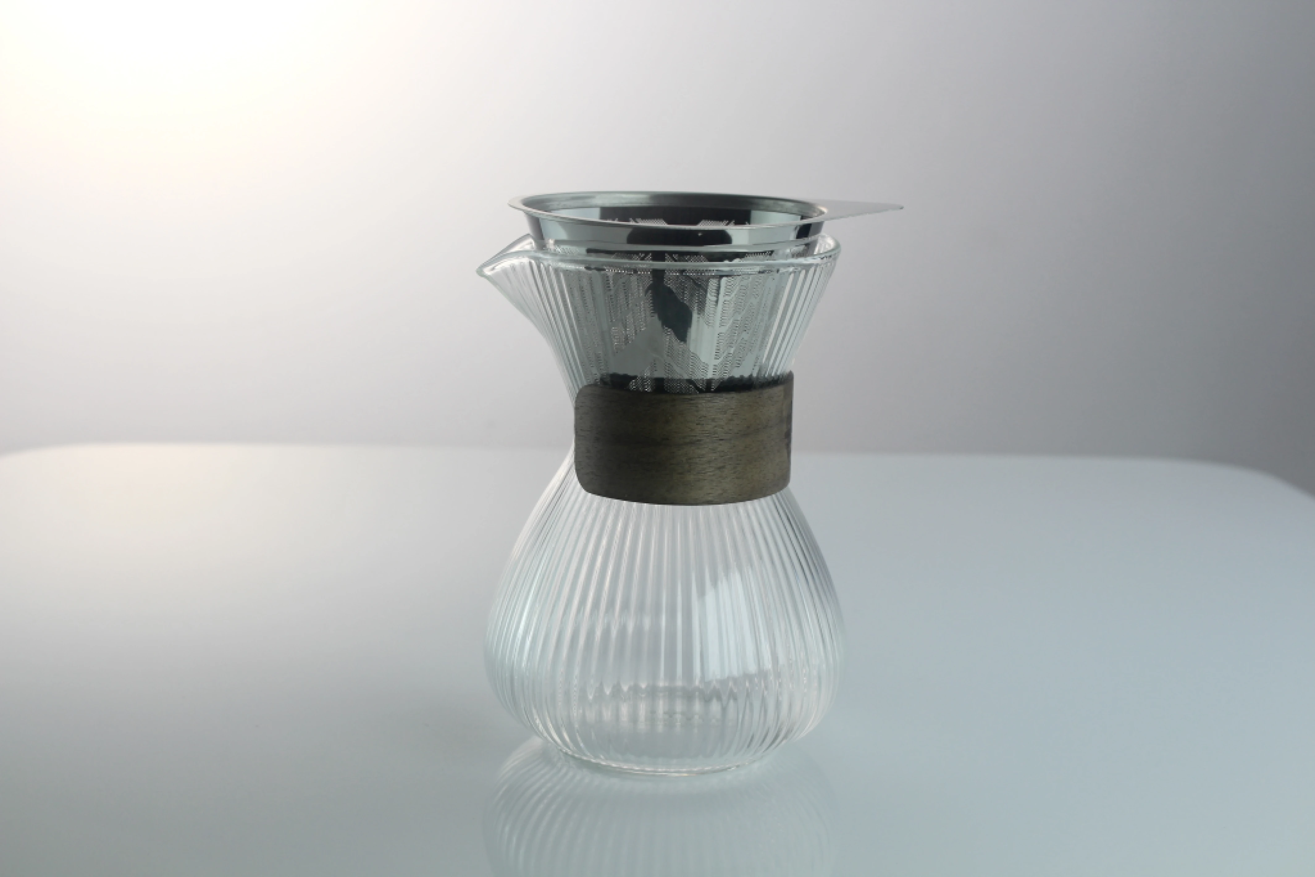 GL手沖條紋咖啡壺/附金濾網(400cc)