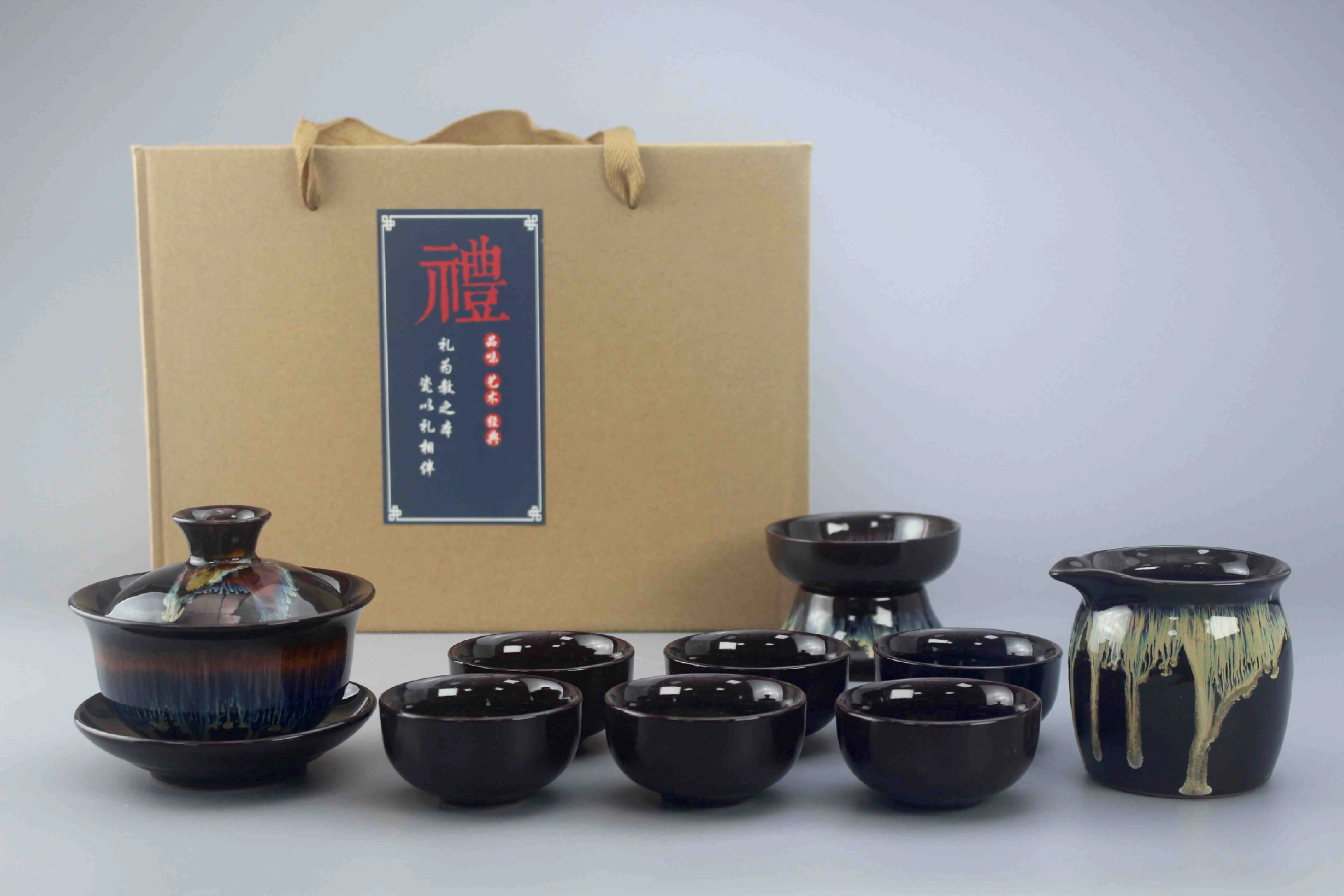 砂金蓋碗10入禮盒
