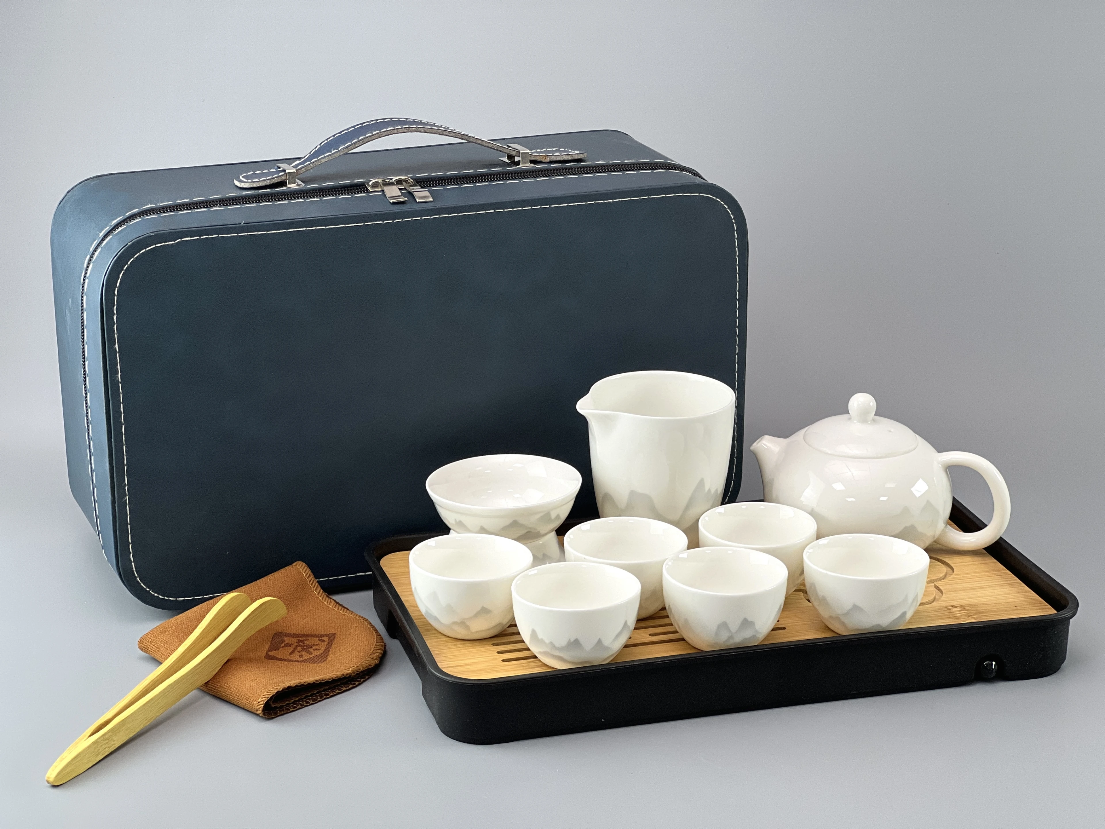水墨遠山10入長方旅行組丞漢茶具｜茶具｜茶具批發