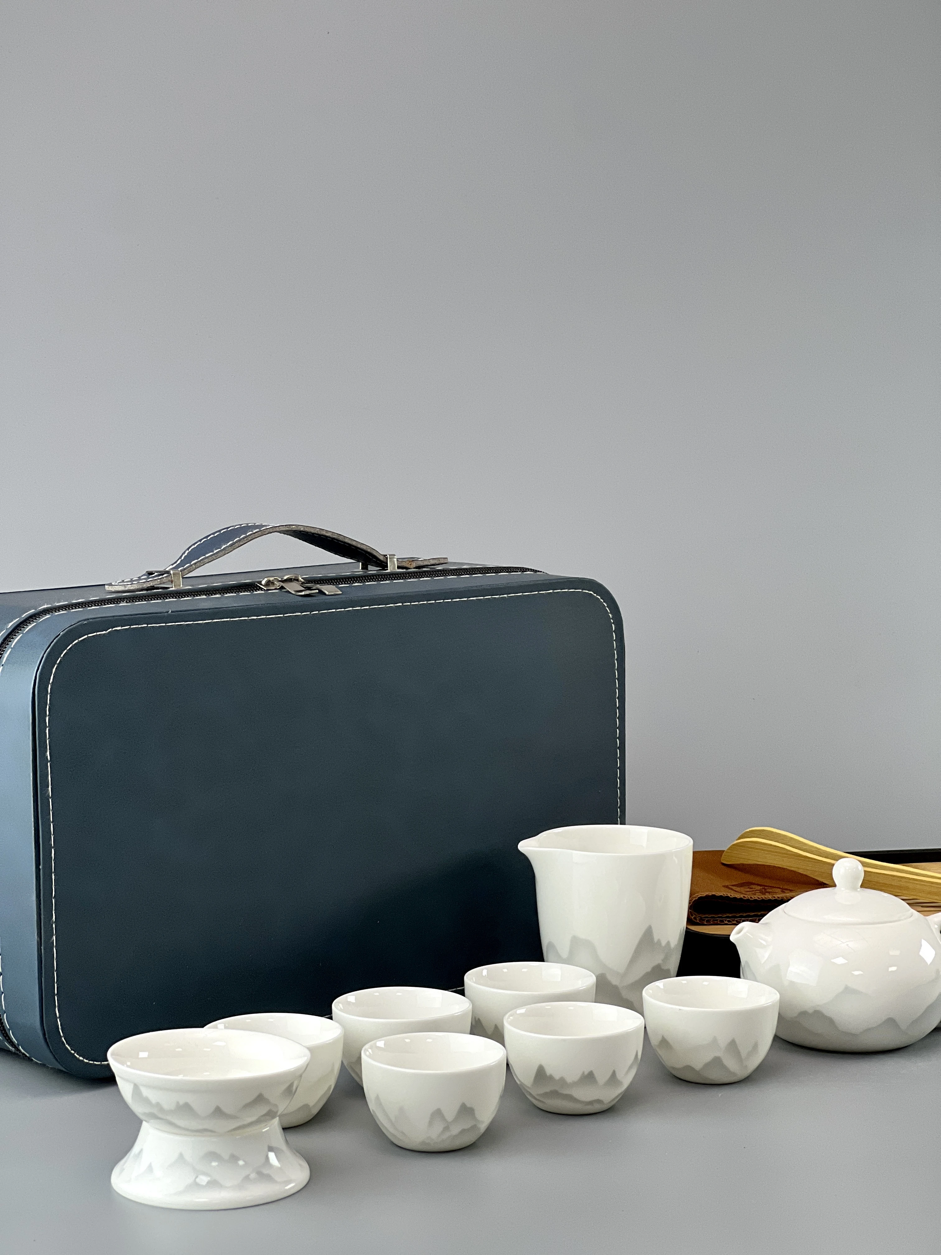 水墨遠山10入長方旅行組丞漢茶具｜茶具｜茶具批發