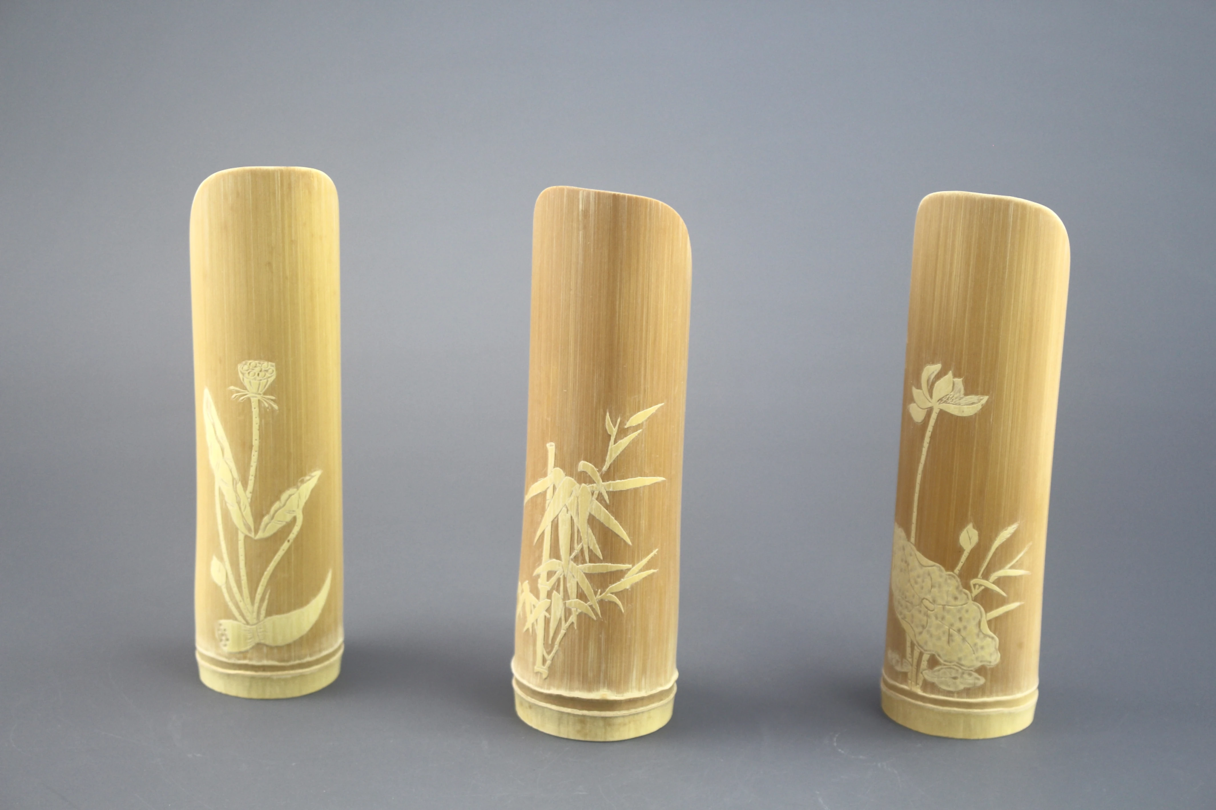 留青彫手工竹藝茶則(竹子/小荷花/大荷花)