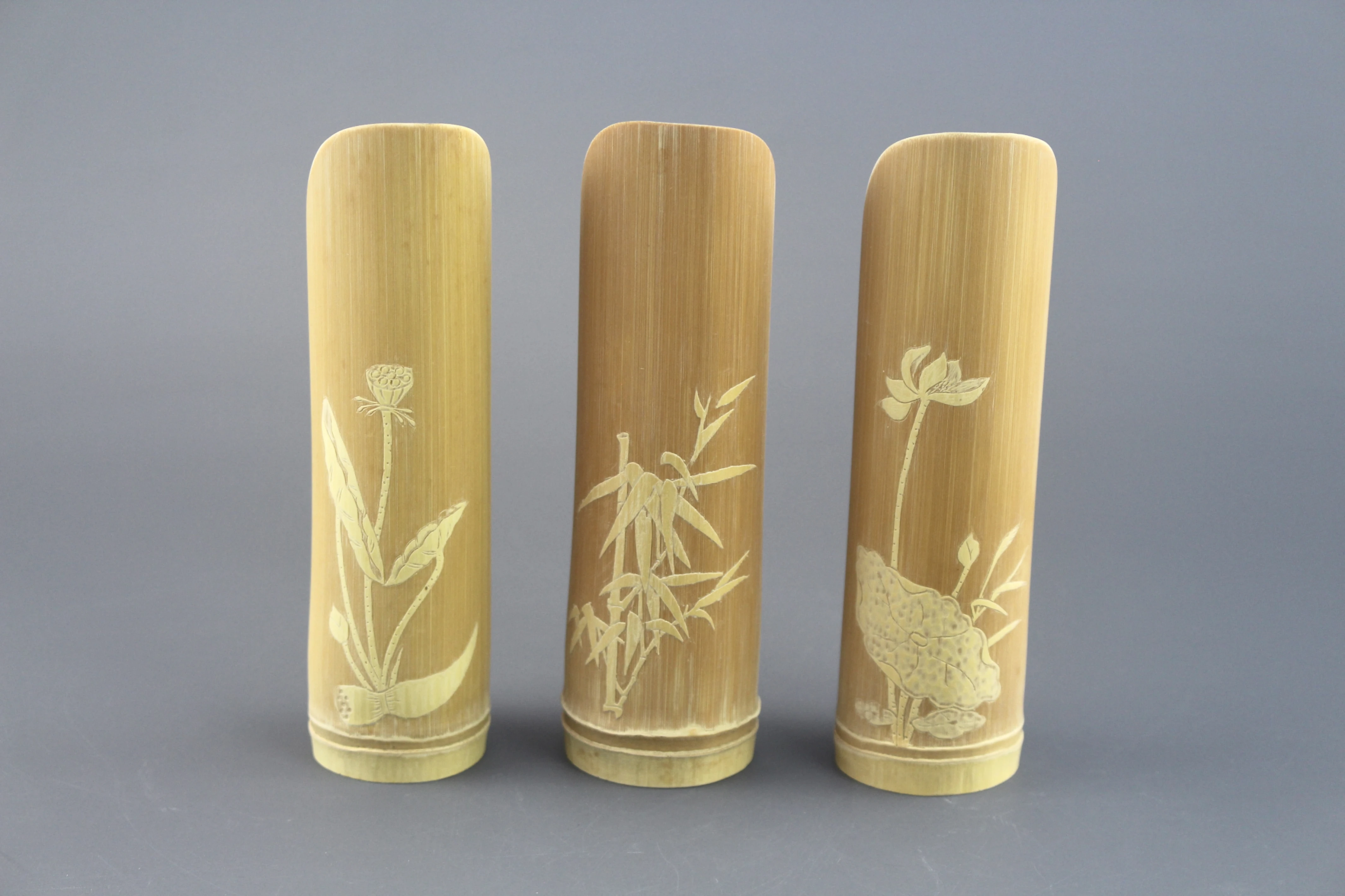 留青彫手工竹藝茶則(竹子/小荷花/大荷花)