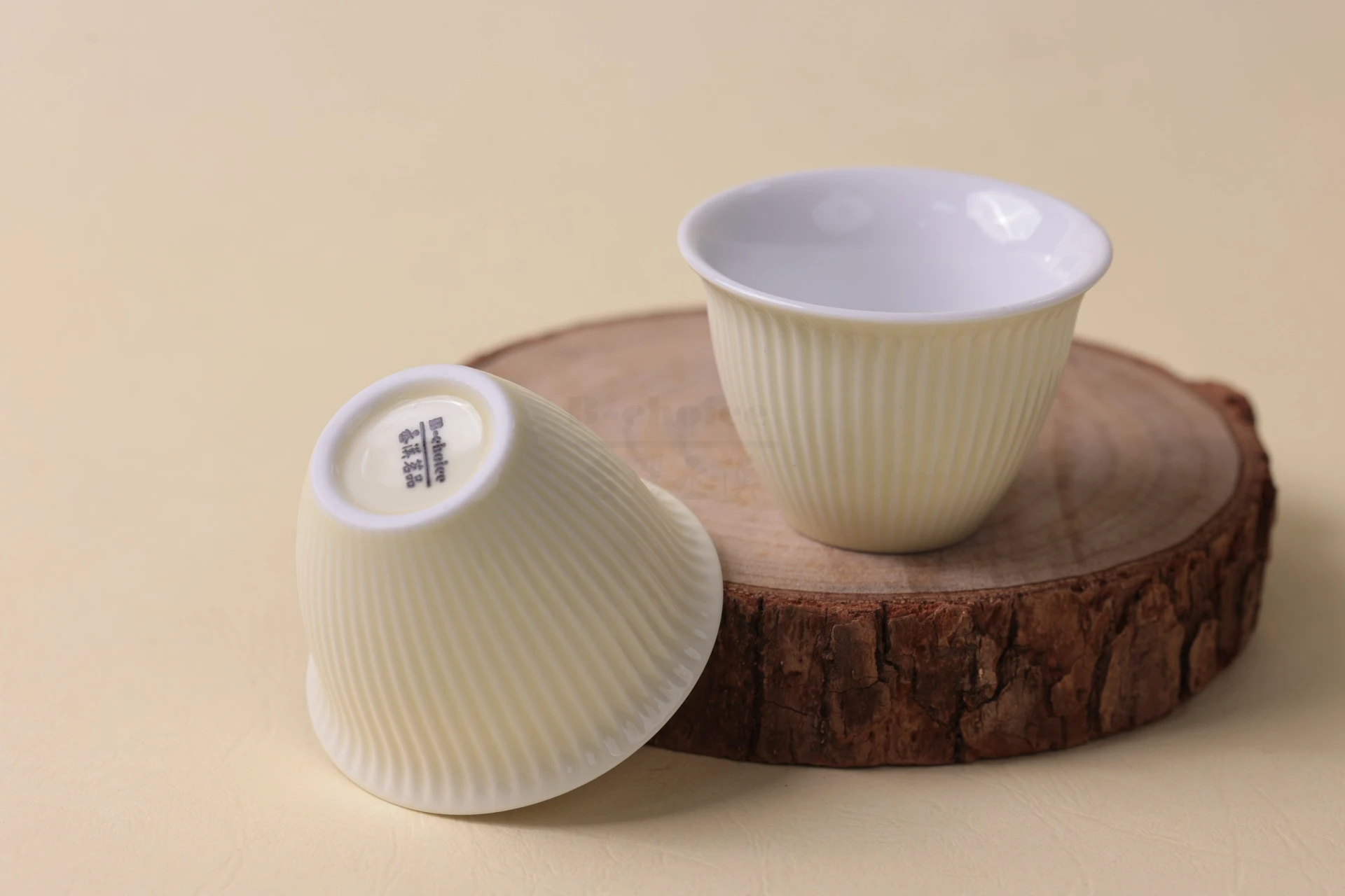 時尚巧紋茶杯/月黃(50cc)