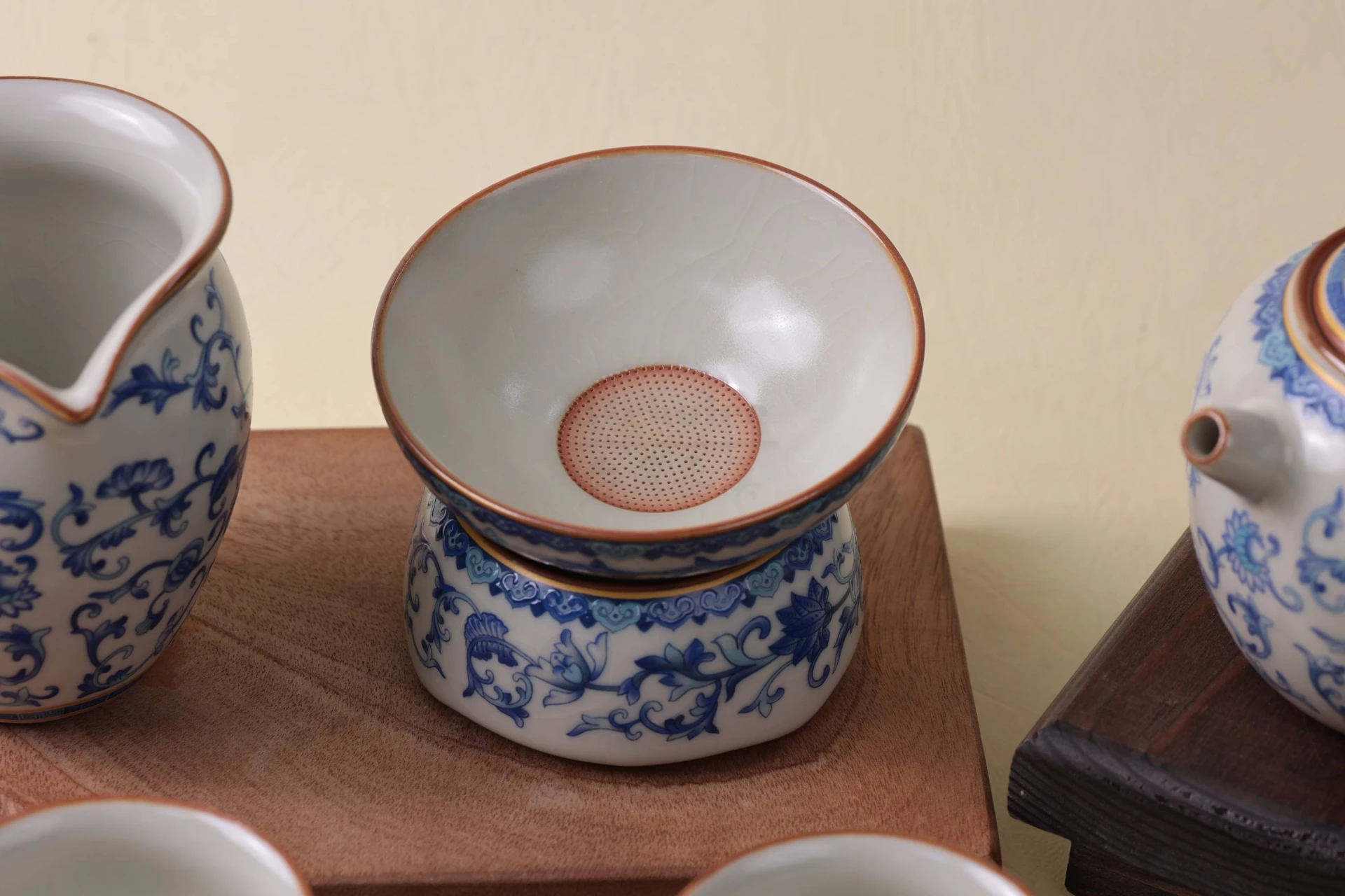 汝窯米黃青花悦豐10入禮盒