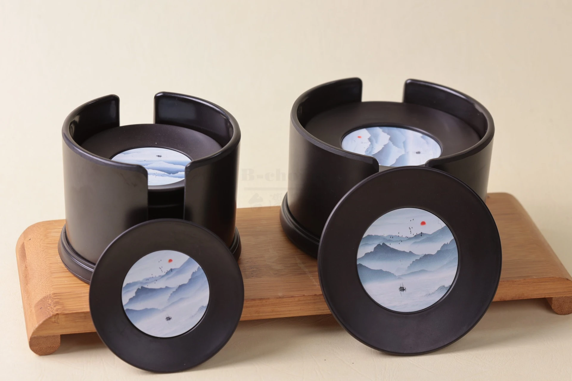 電木山水6入杯墊組(大/小)