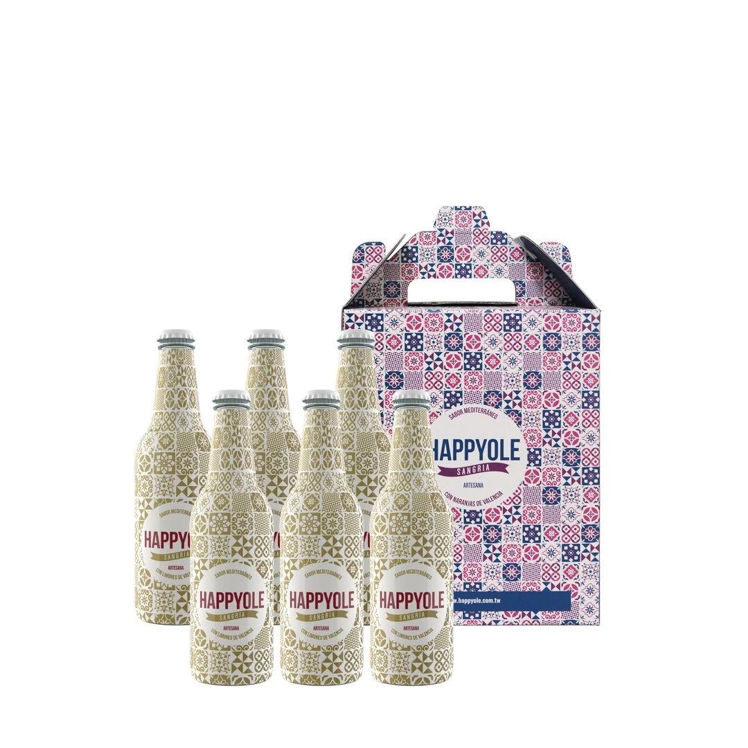 HAPPYOLE SANGRIA BLANC | 快樂歐莉白葡萄水果酒 200ml (6入禮盒)