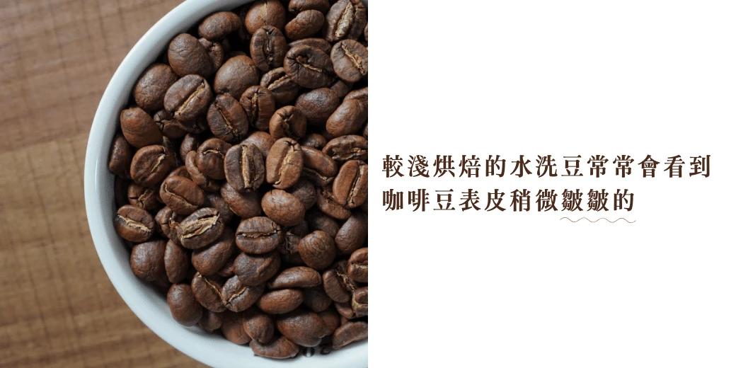 皺摺就是淺烘焙咖啡豆的特性