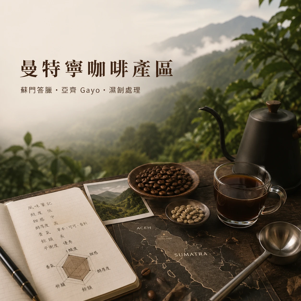 曼特寧咖啡怎麼選？蘇門答臘、濕刨處理與日曬曼特寧風味比較