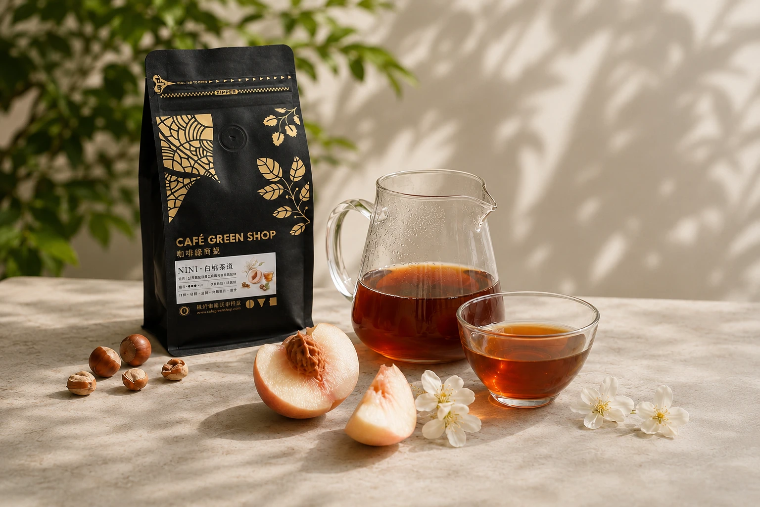 NINI・白桃茶澄開箱｜秘魯厭氧慢乾水洗藝伎的白桃茶香
