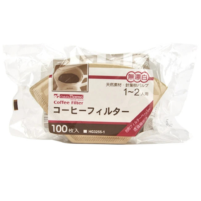 Tiamo｜日本101無漂白咖啡扇形濾紙 100入 (1-2人用)