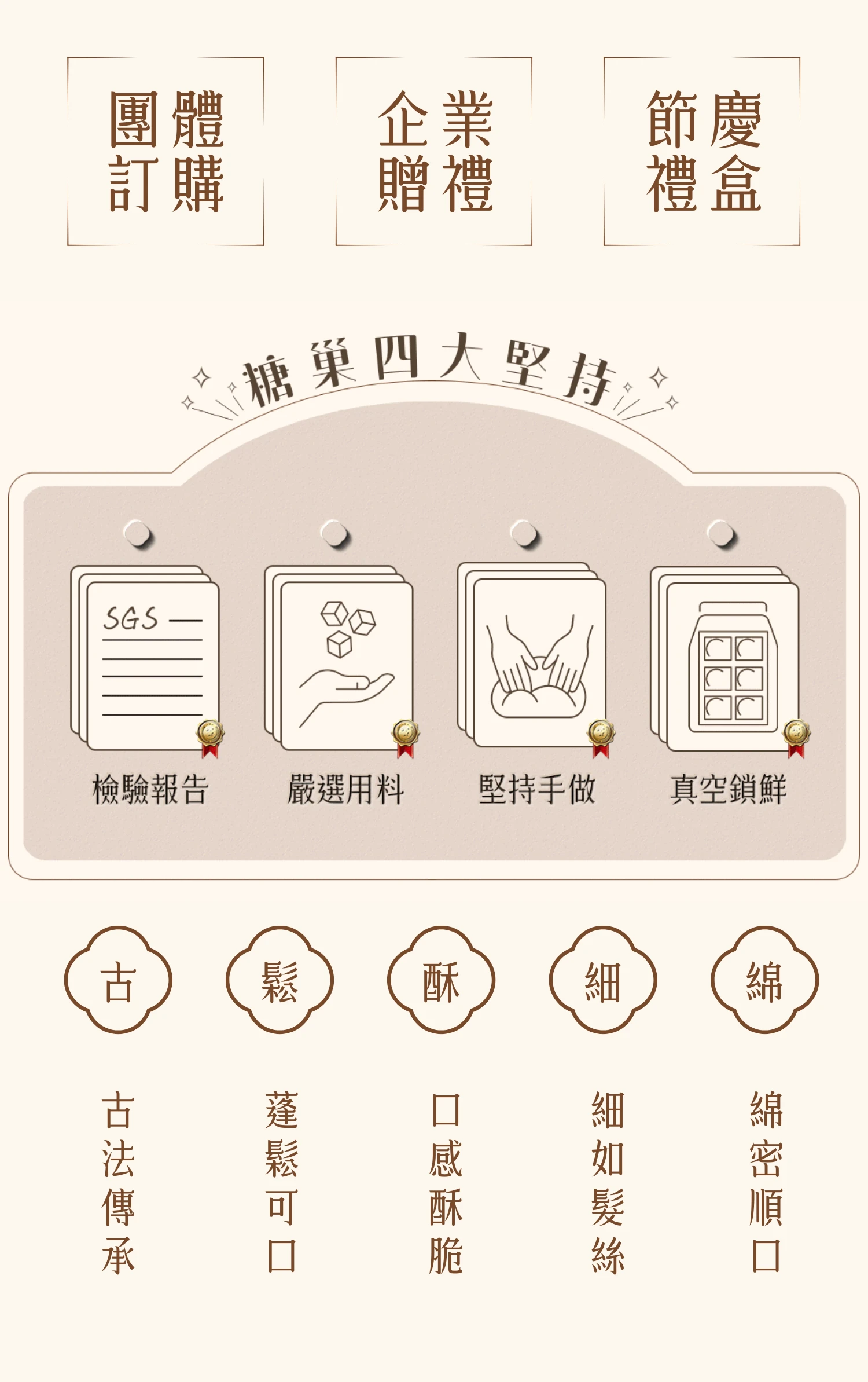 糖巢四大堅持