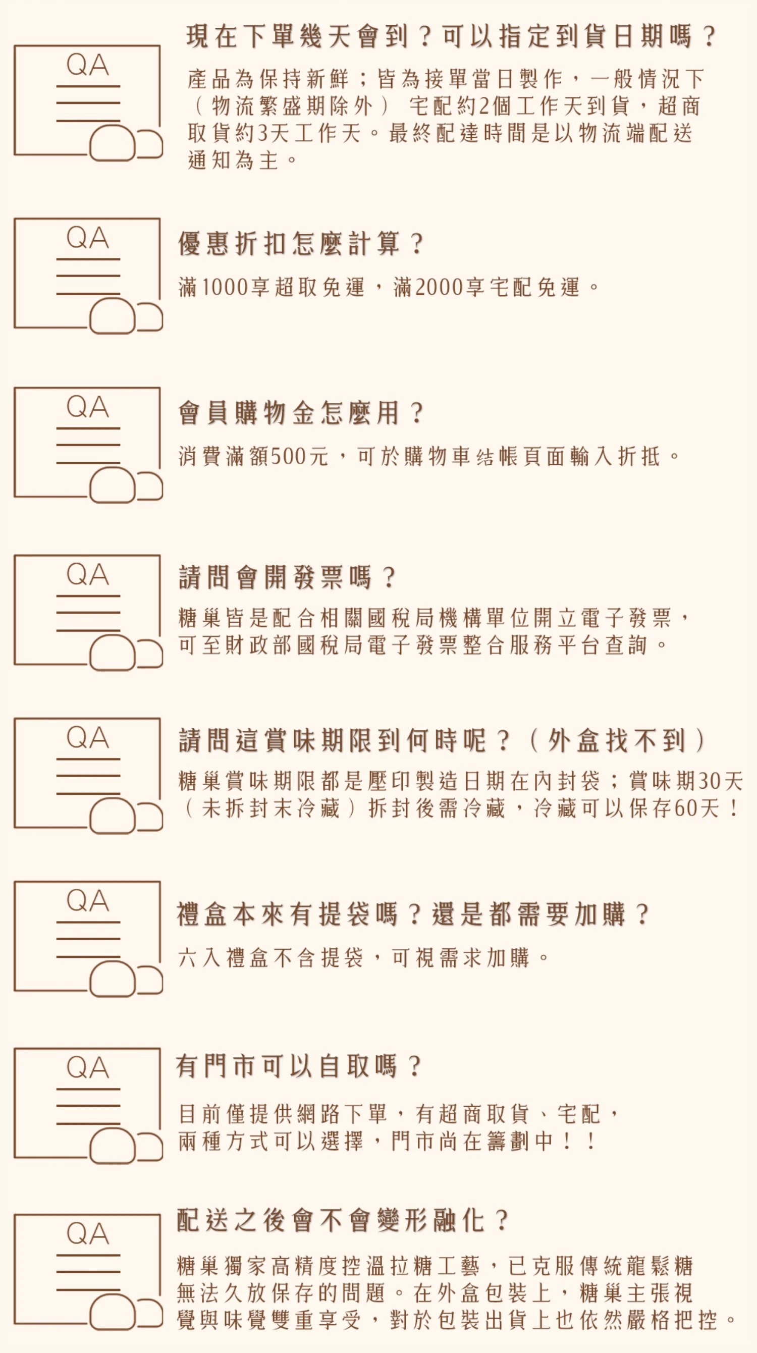 糖巢各類問答QA