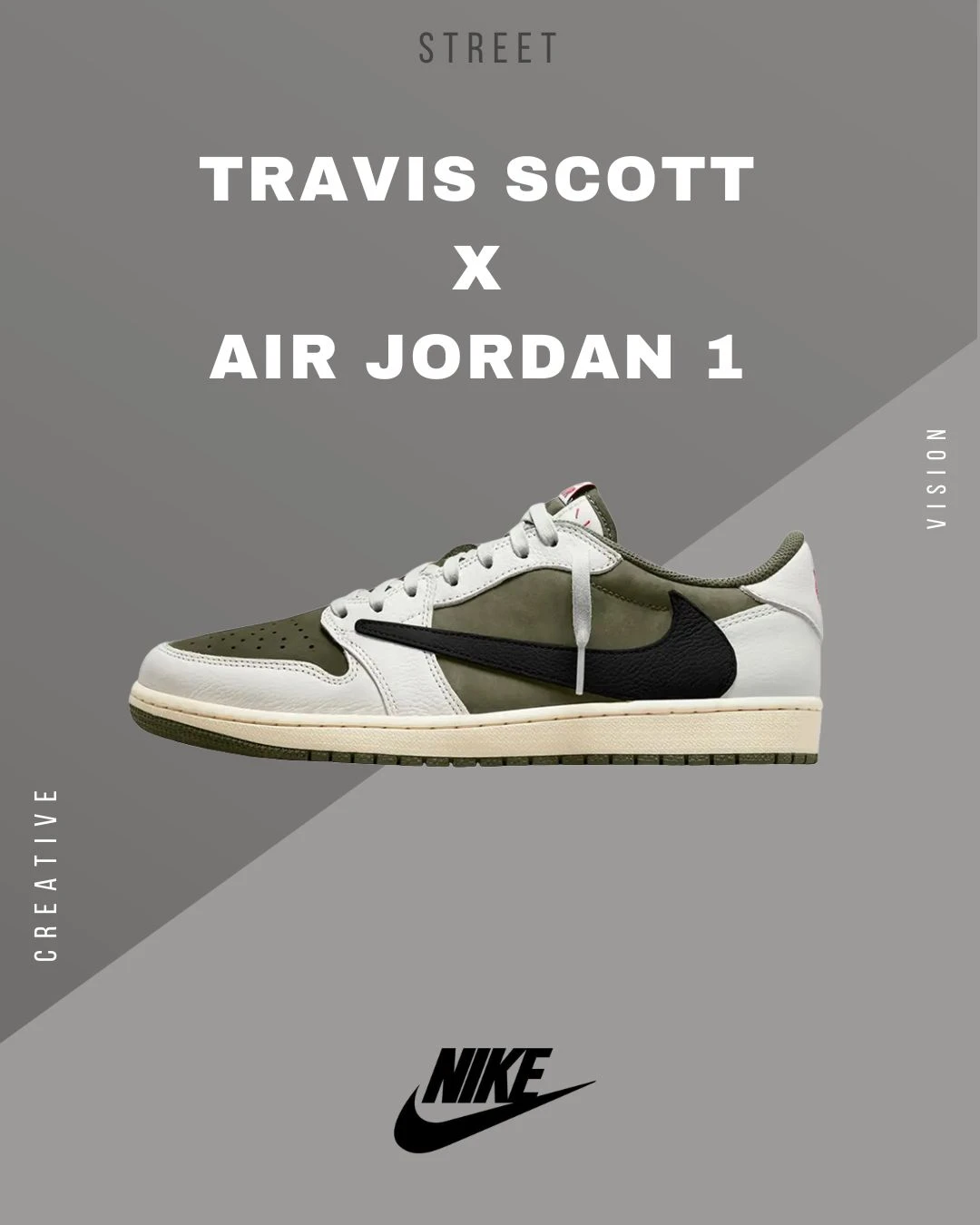 【現貨】Nike Travis Scott x Air Jordan 1 Low OG Medium Olive 聯名款 倒鉤 DM7866-200