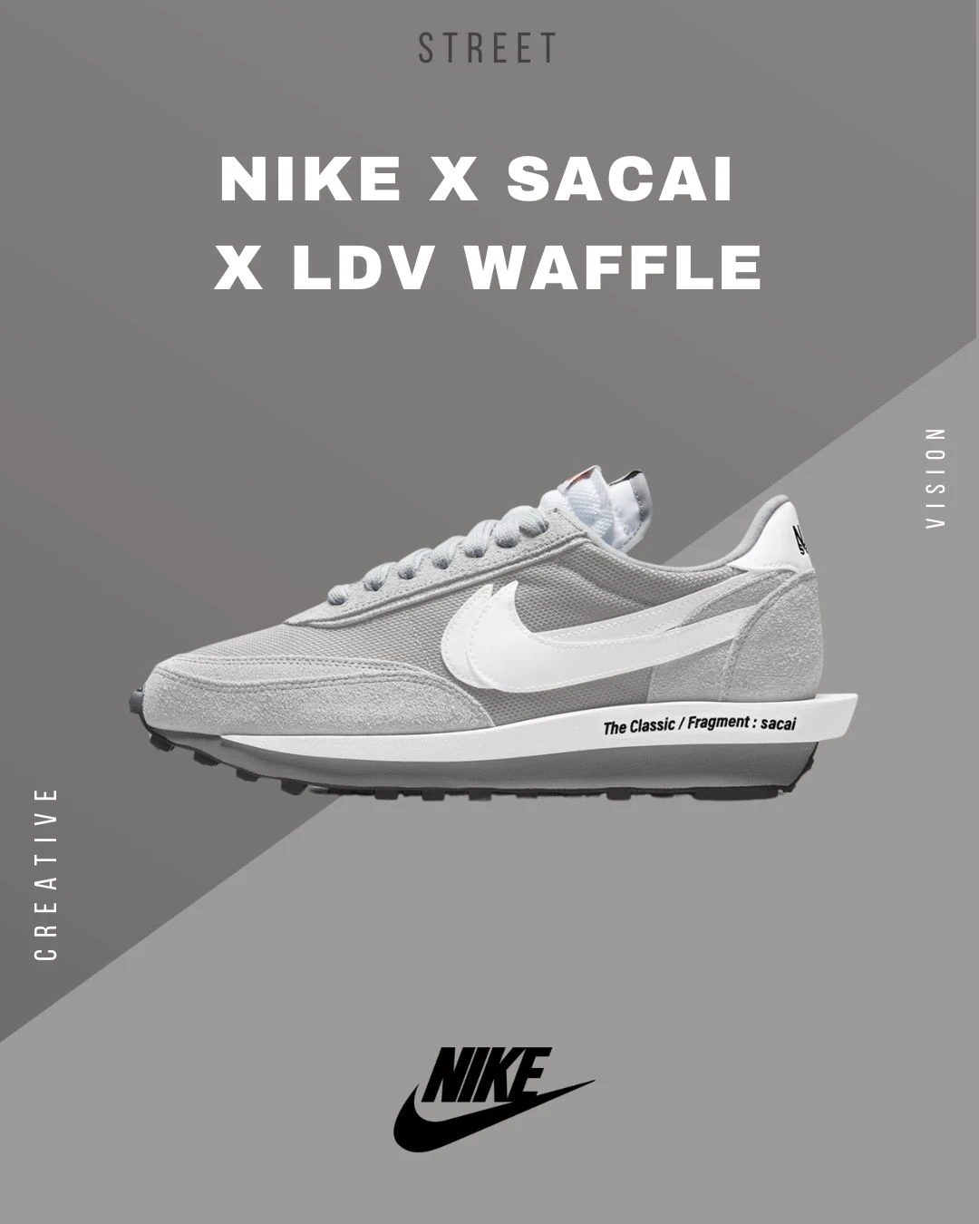 【現貨】ΝΙΚЕ X SΑСΑΙ X LDV Waffle 藤原浩 灰色 DH2684-001