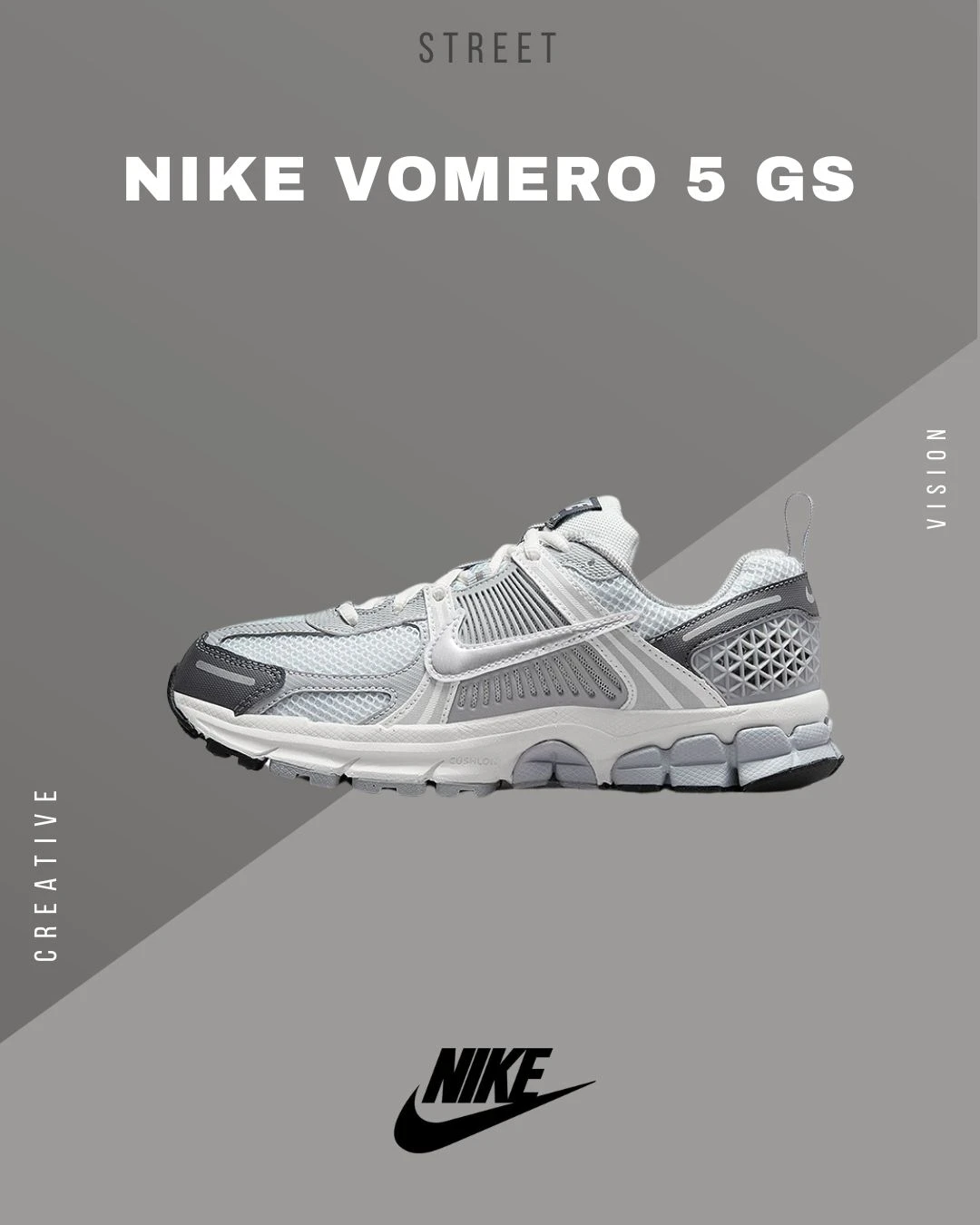 【現貨】NIKE VOMERO 5 GS 灰白  HF6998-002