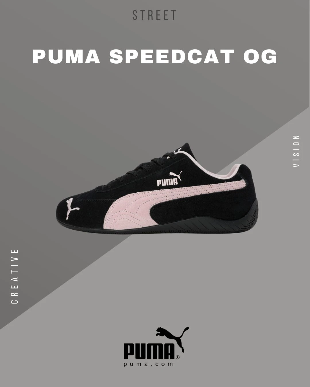 Puma Speedcat OG 芭蕾粉黑 賽車鞋-39884609