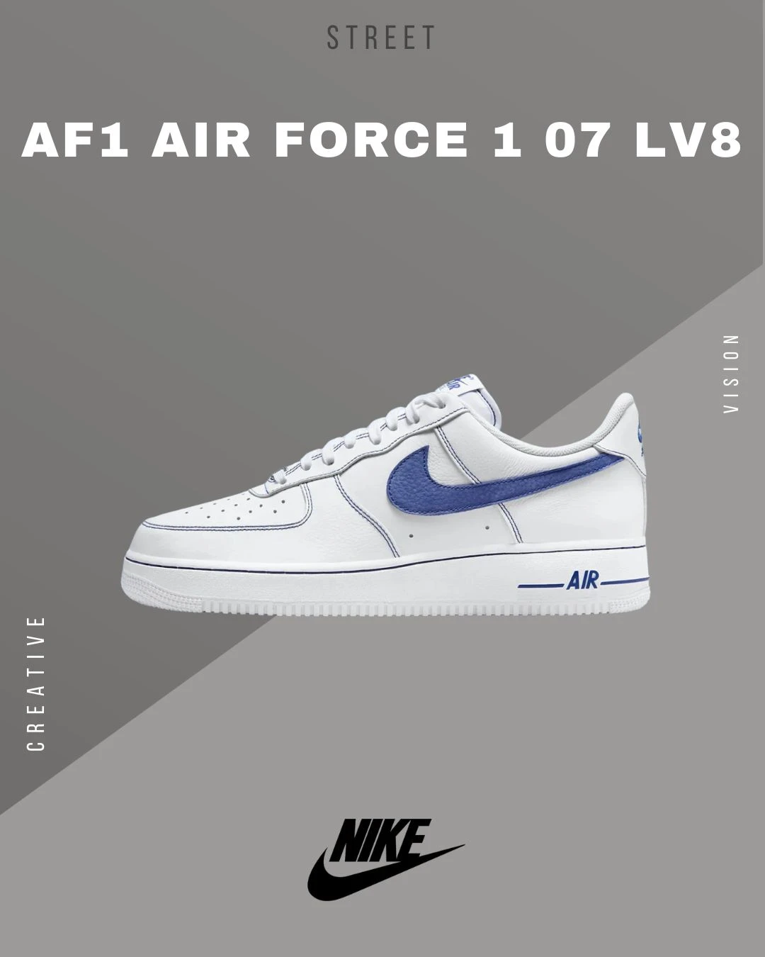 【現貨】Nike Air Force 1 反車縫線 白藍 HQ2037-100