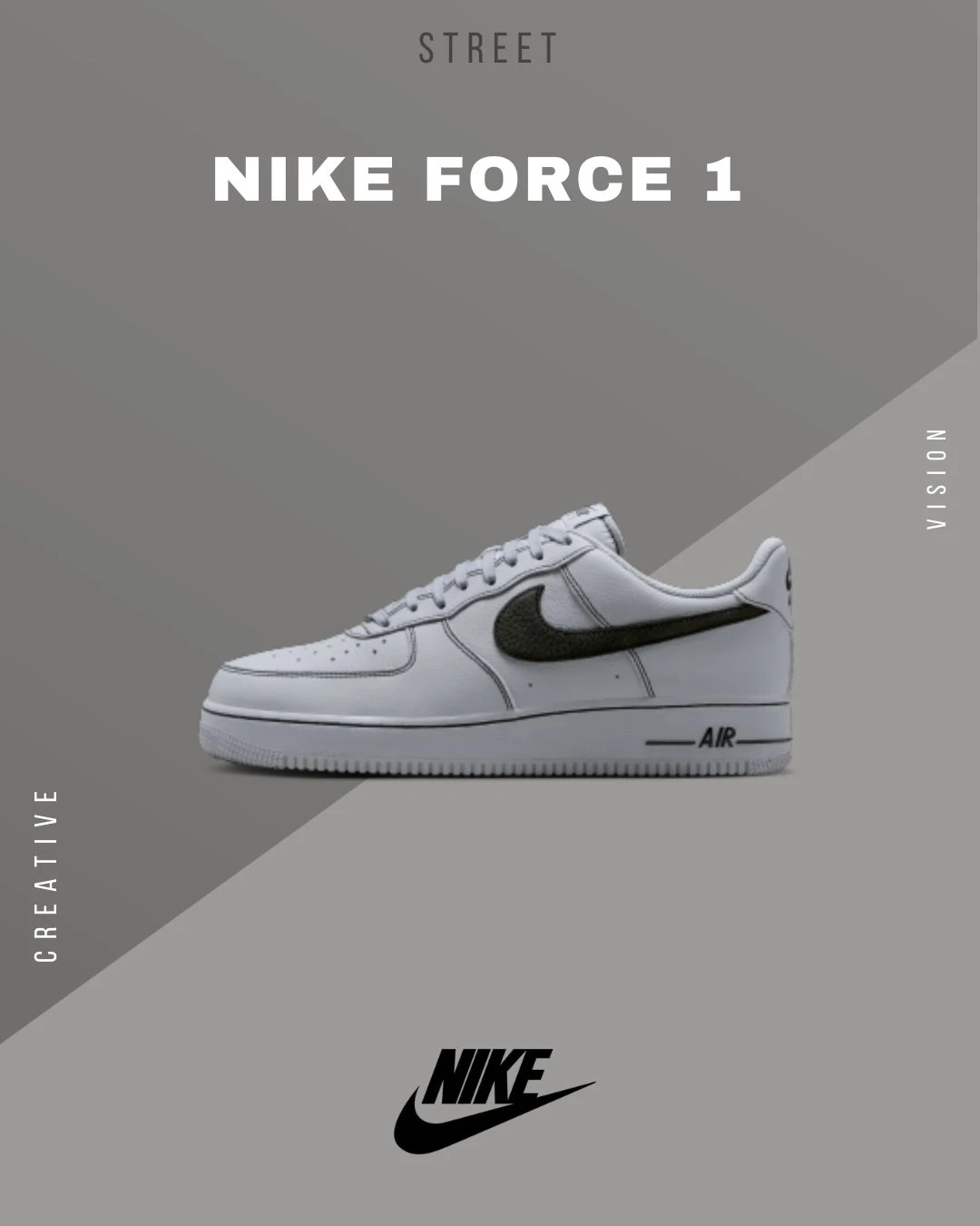 【預購】Nike Air Force 1 反車線 狼煙灰 男款 HQ2037-004
