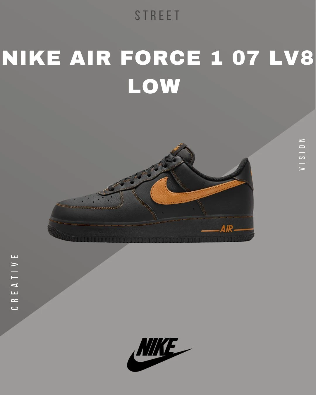 Nike Air Force 1 Low 黑金 HQ2037-003