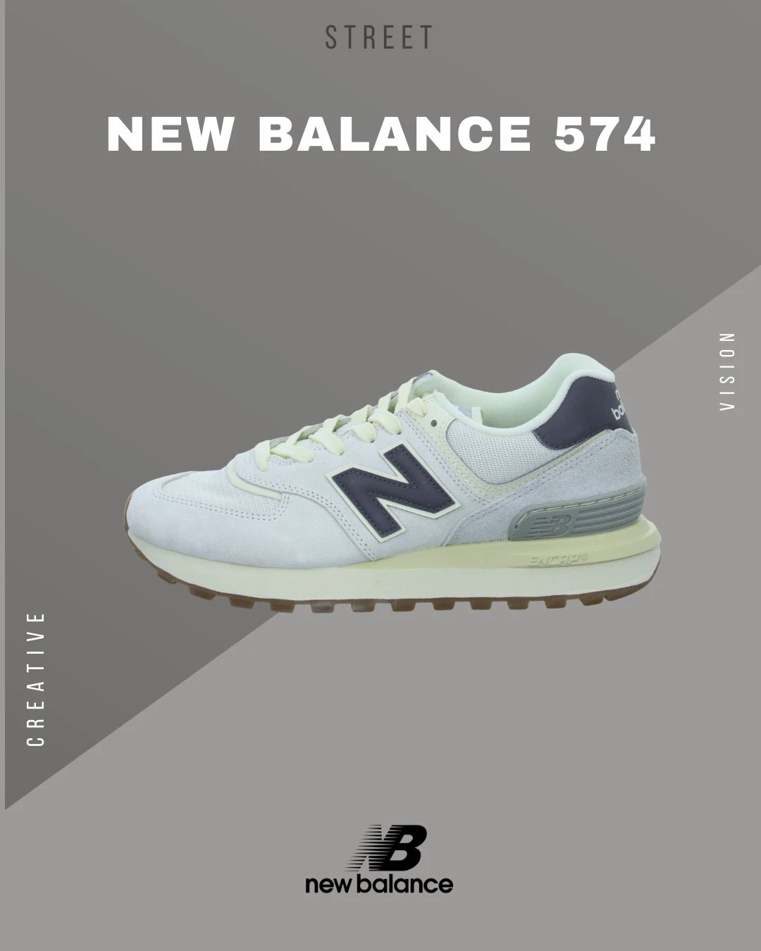 【現貨】New Balance 574 復古 D楦頭 男女鞋 灰藍色 U574LGAN