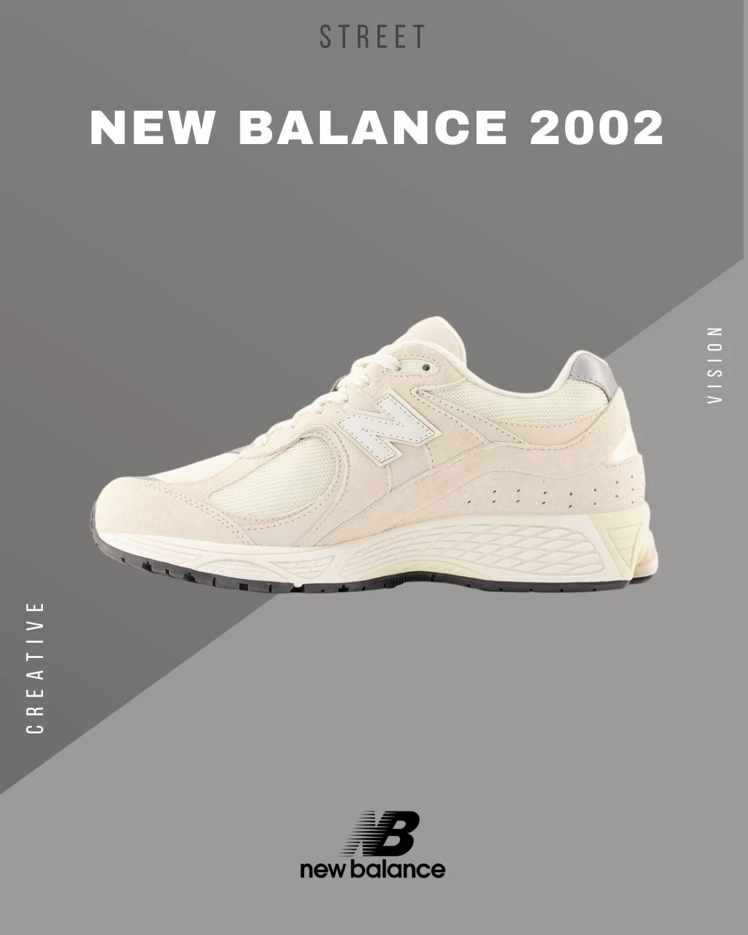 NEW BALANCE 奶油白D楦M2002RCC.