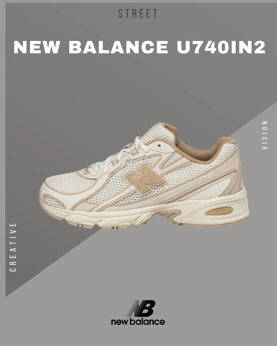 NEW BALANCE NB 復古鞋奶茶色U740IN2-D楦