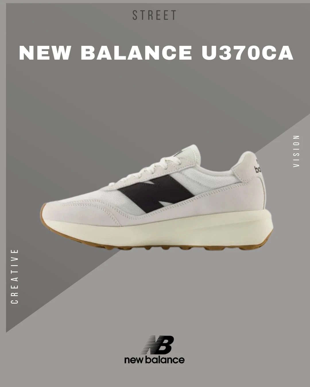 NEW BALANCE 370 黑白餅乾U370CA.