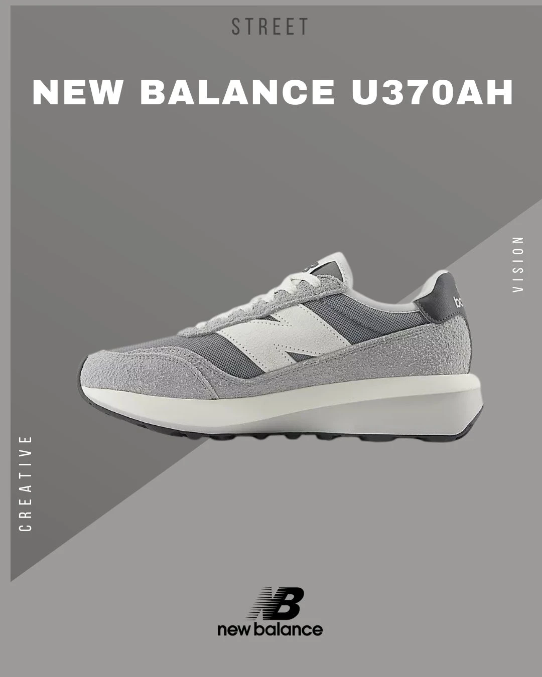 New Balance 370 灰白麂皮U370AH