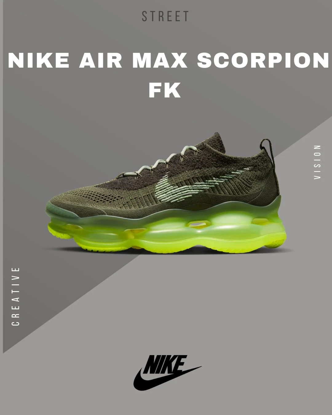NIKE Air Max Scorpion FK Barely Volt 螢光墨綠DJ4701-300