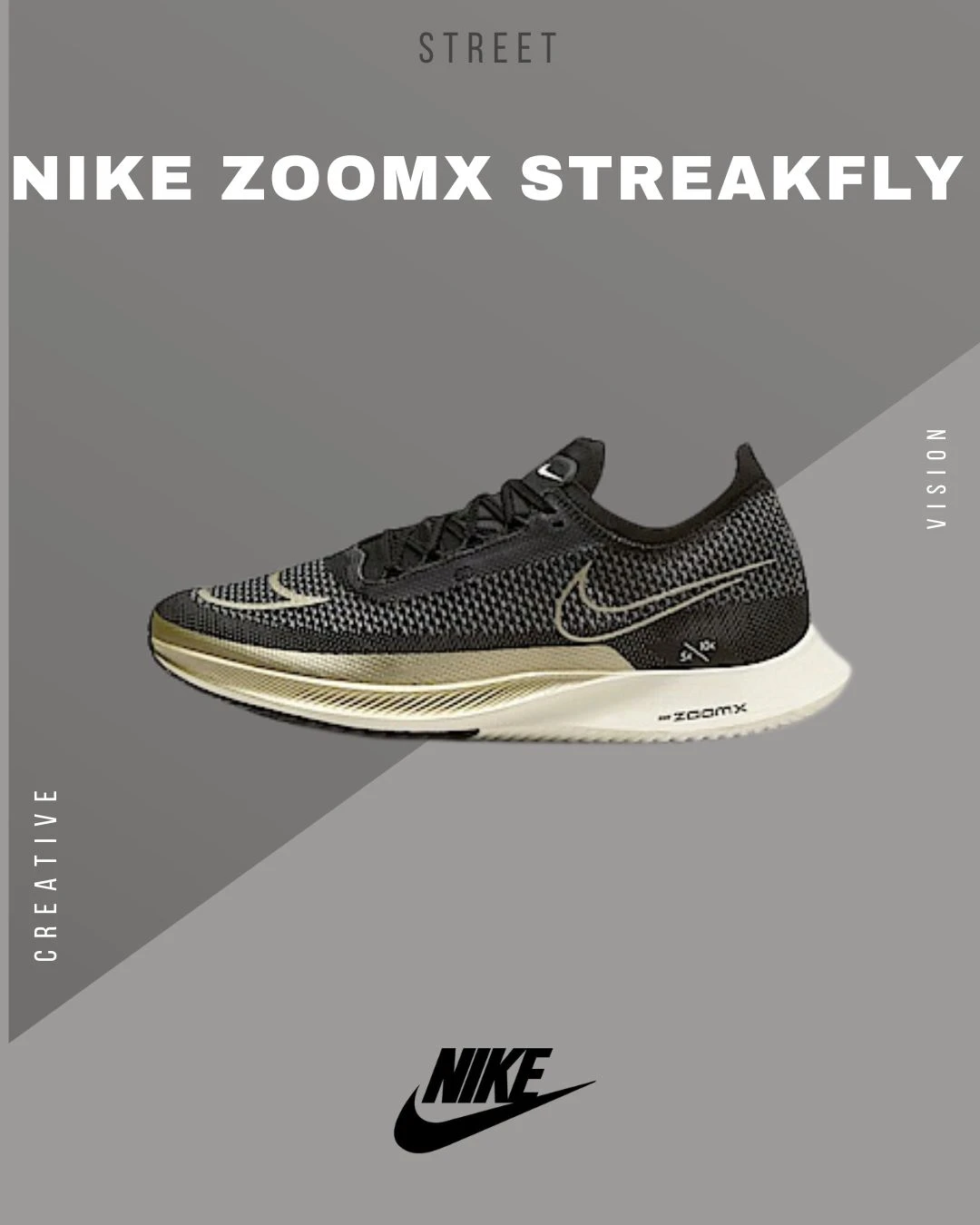 NIKE ZoomX Streakfly運動路跑競速馬拉松輕量黑金DJ6566-001