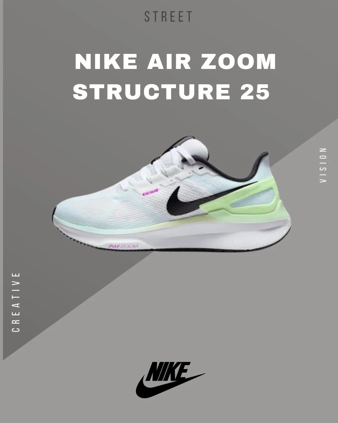 NIKE W Air Zoom Structure 25 緩震白 彩DJ7884-105