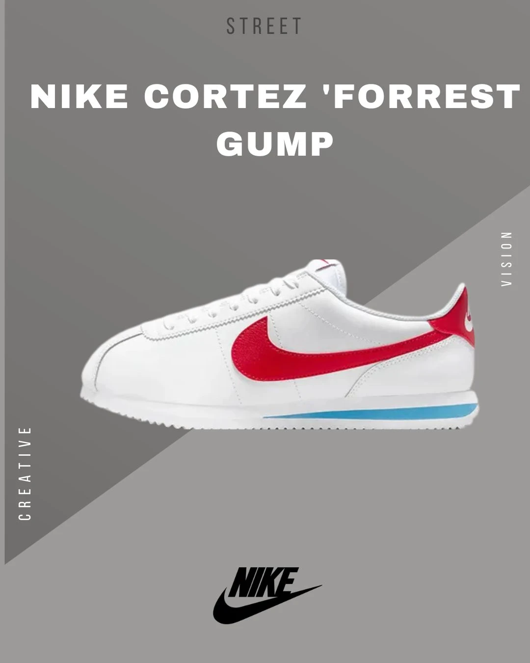 NIKE CORTEZ 'FORREST GUMP' 白藍紅經典阿甘鞋
