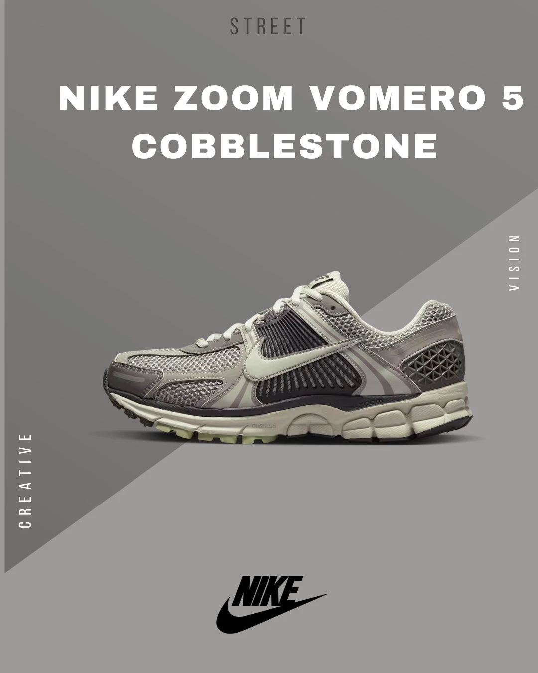 Nike Zoom Vomero 5 Cobblestone 灰褐老爹鞋FB8825-001