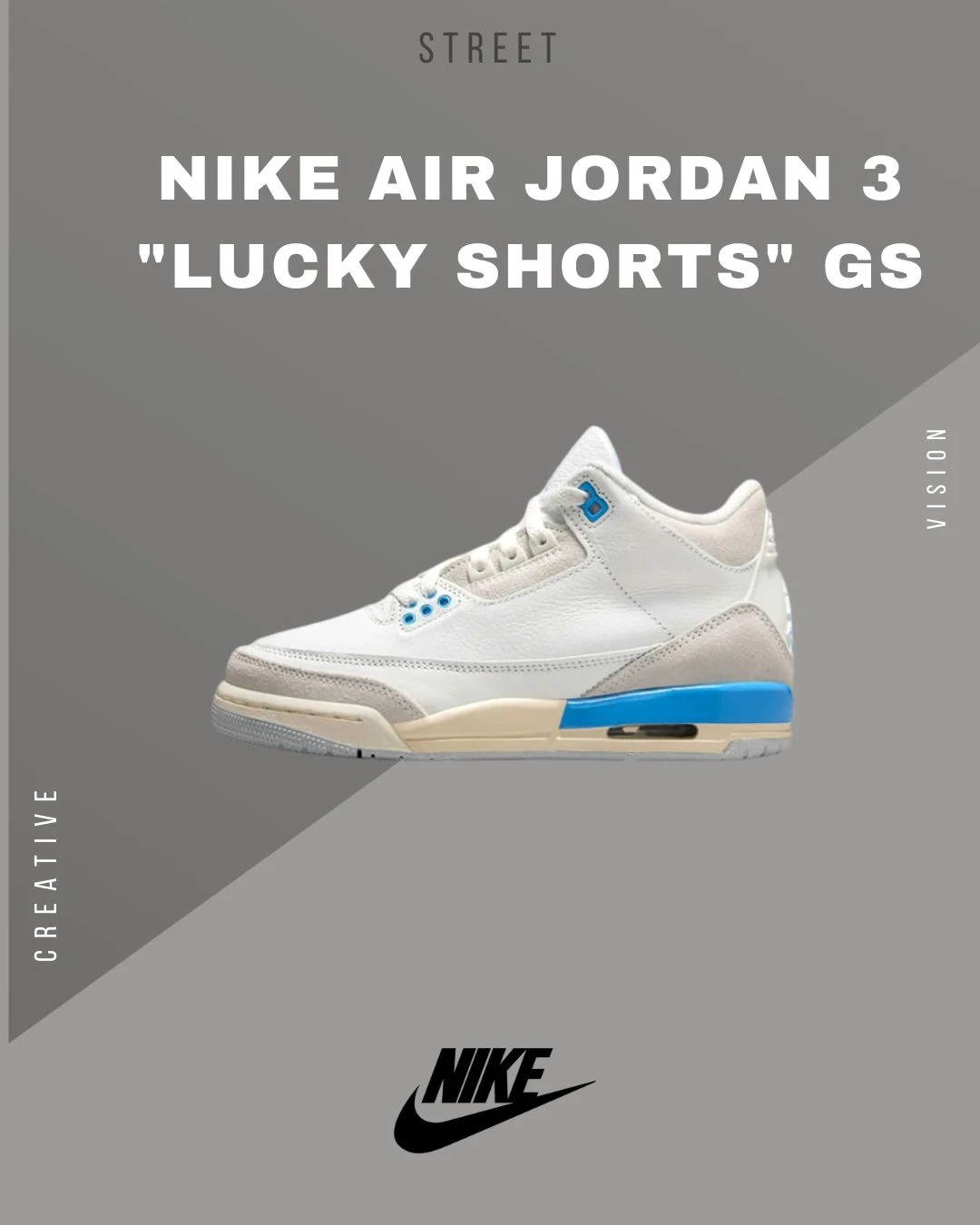 NIKE JORDAN 3 RETRO PS 白藍色北卡藍喬丹3代DM0966101